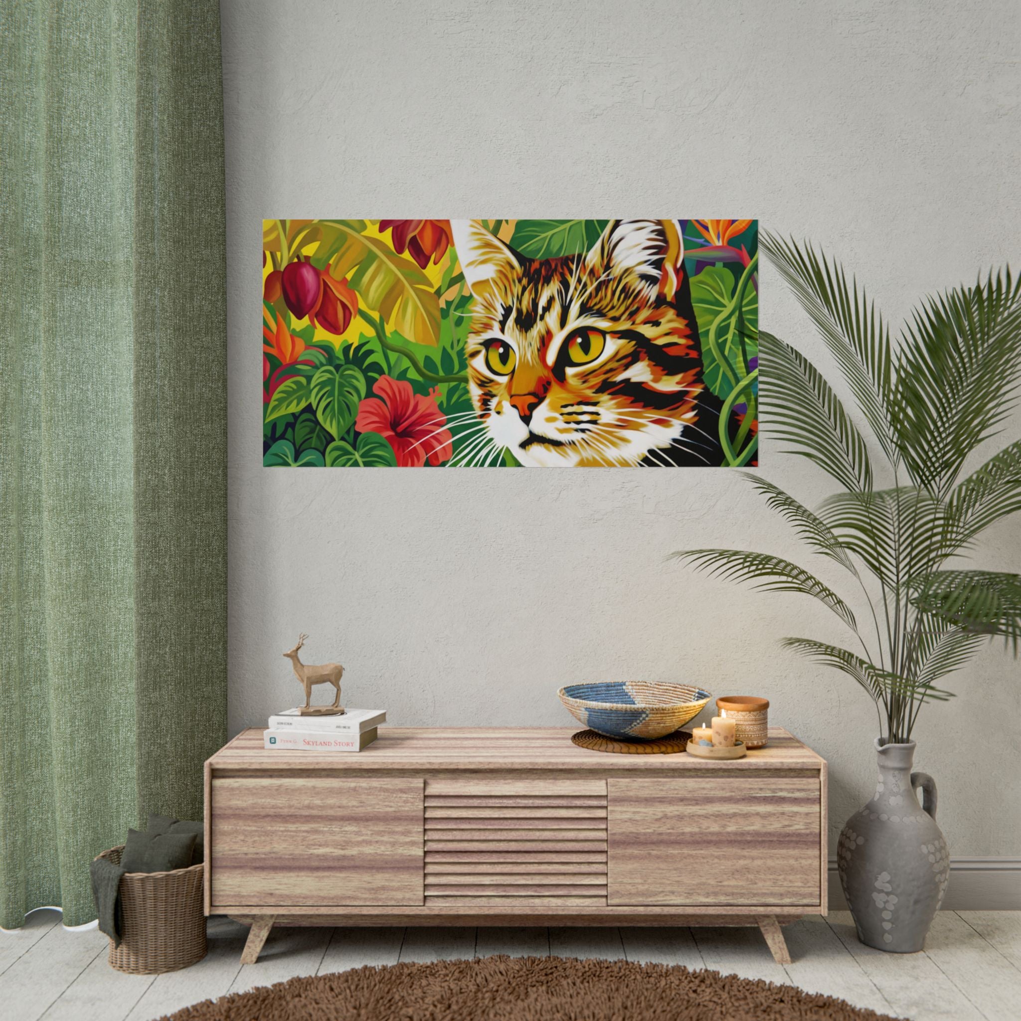 Cat Jungle Poster - Horizontal