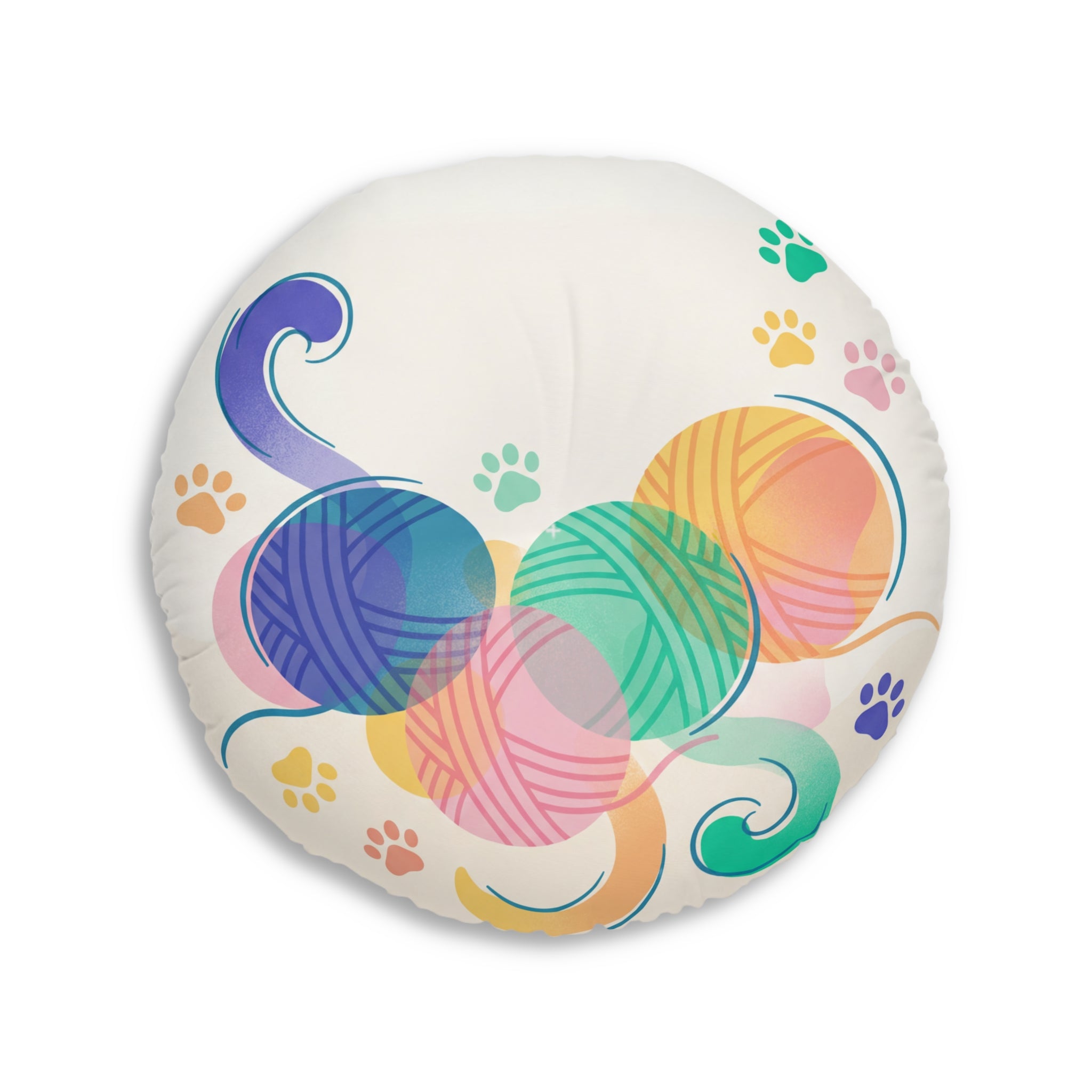Dreamy Double-Exposure Cat Floor Pillow
