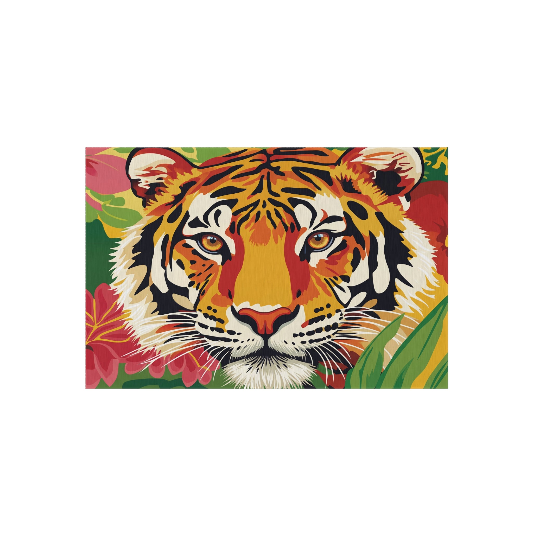 Tappeto da esterno - Zerbino con faccia di tigre tropicale