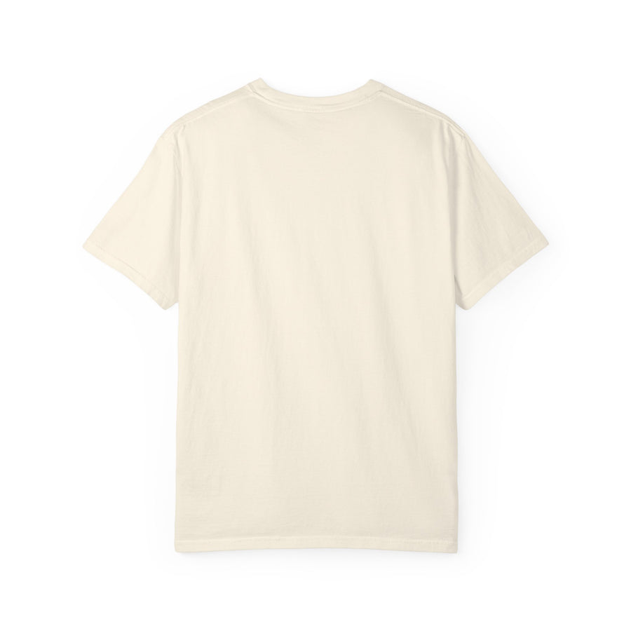 T-Shirt — Minimal Art Cat at Door Graphic Tee