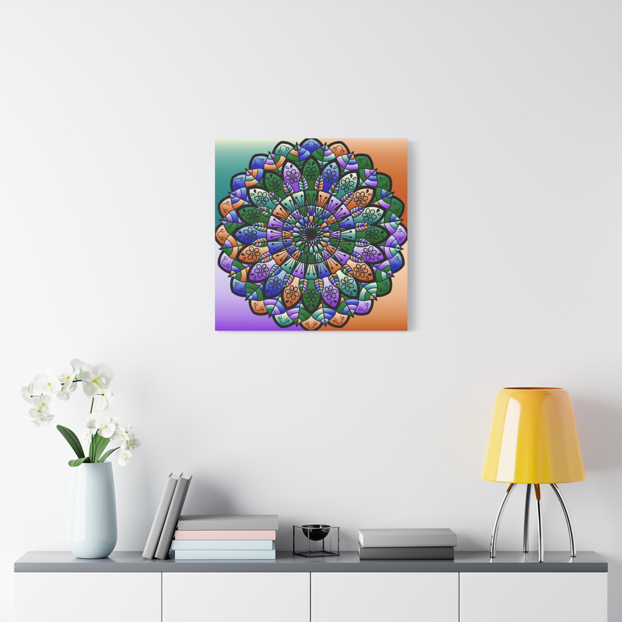 Tela artistica Mandala colorata — Arte opaca tesa