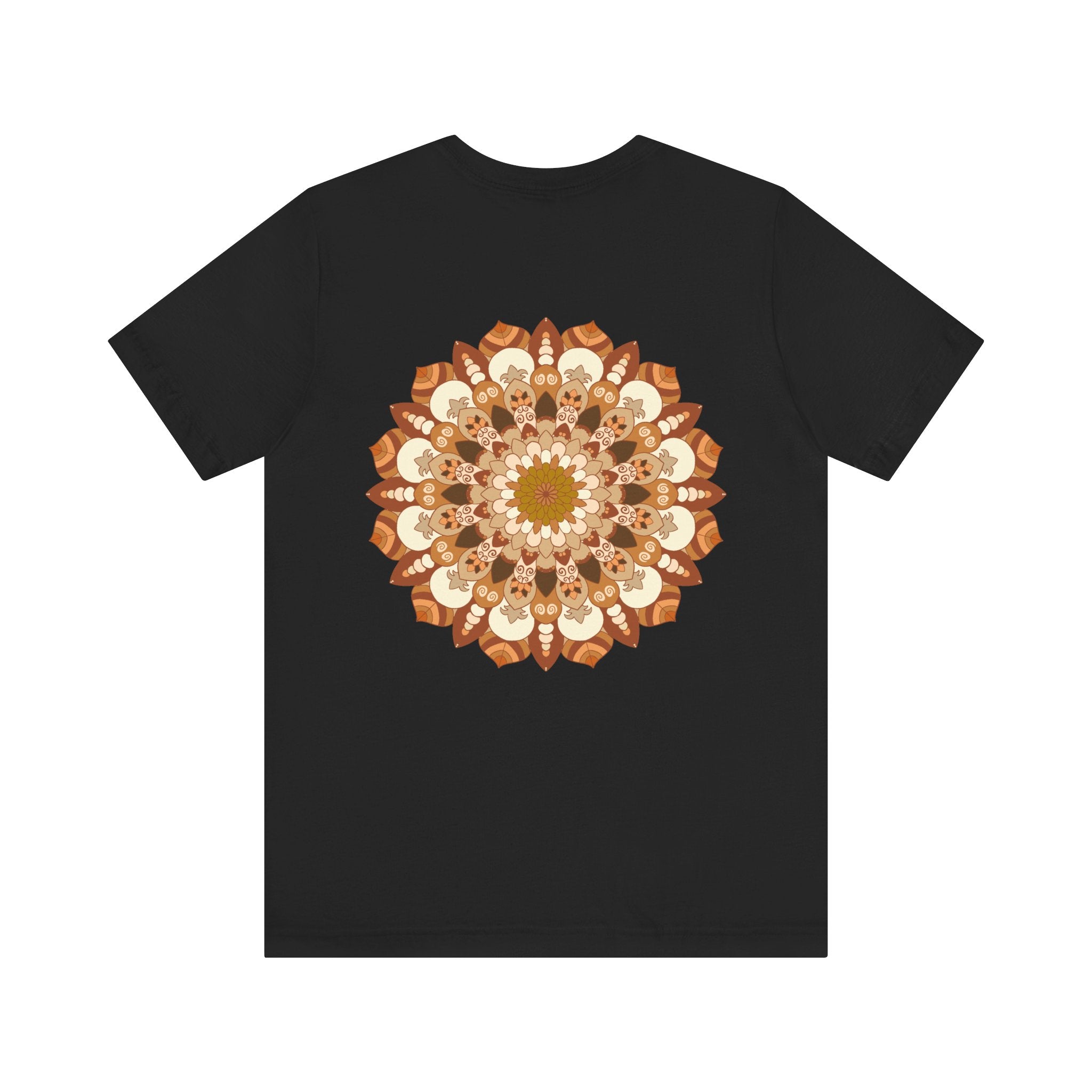 Beautiful graphic tee featuring a mandala design symbolizing spiritual peace and harmony