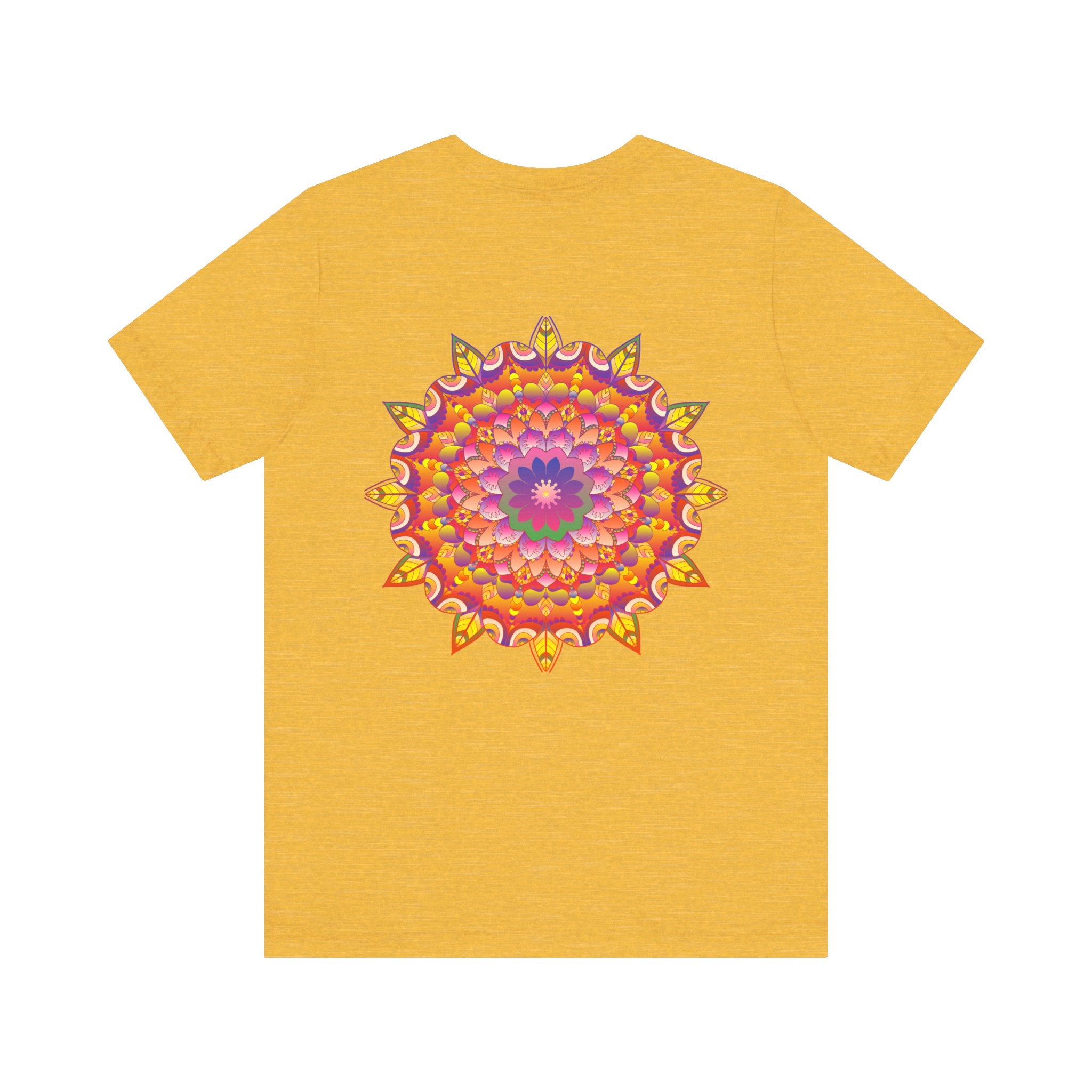 Vibrant Mandala T-Shirt featuring intricate spiritual design symbolizing peace and harmony, perfect for expressing inner tranquility and balance