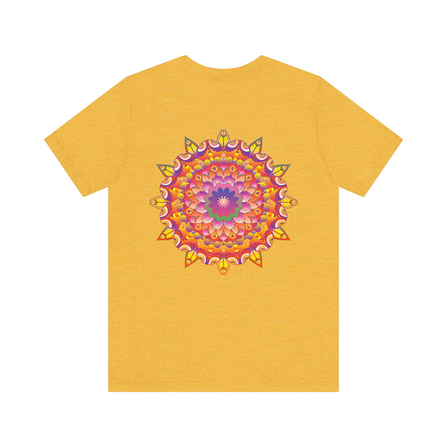 Vibrant Mandala T-Shirt featuring intricate spiritual design symbolizing peace and harmony, perfect for expressing inner tranquility and balance