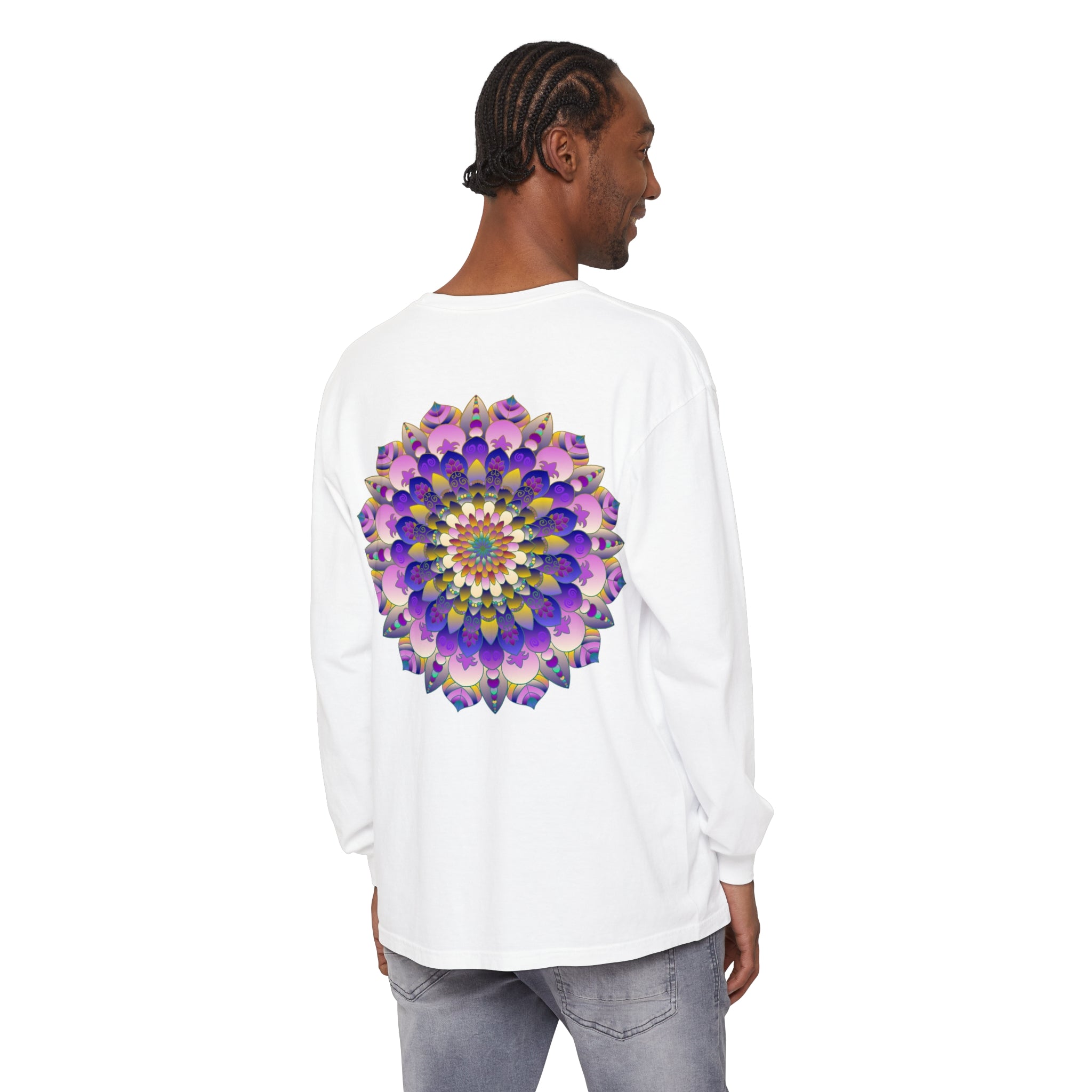 Colorful Mandala Long Sleeve T-Shirt - Psychedelic Art image 20