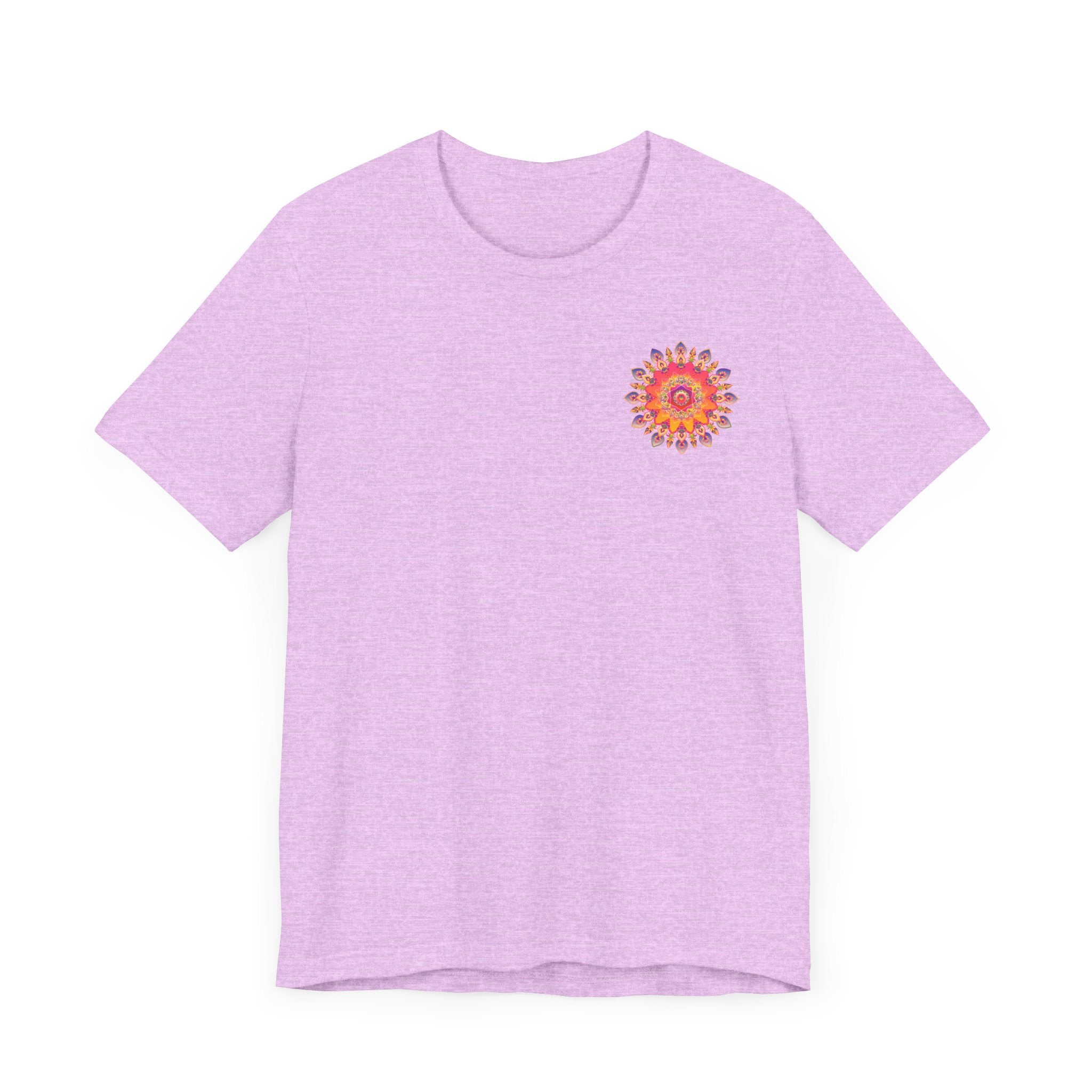 Vibrant Mandala Tee featuring intricate spiritual design for peace and harmony