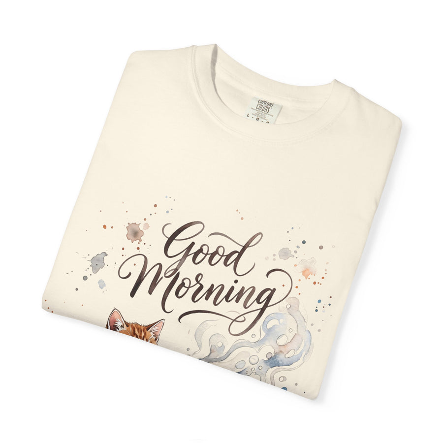 Good Morning Cat Coffee T-Shirt