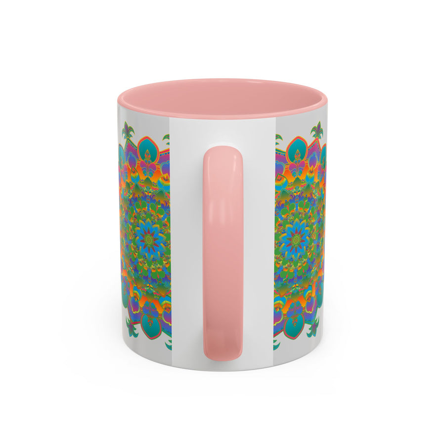 Intricately designed Mandala Art Mug with colorful patterns