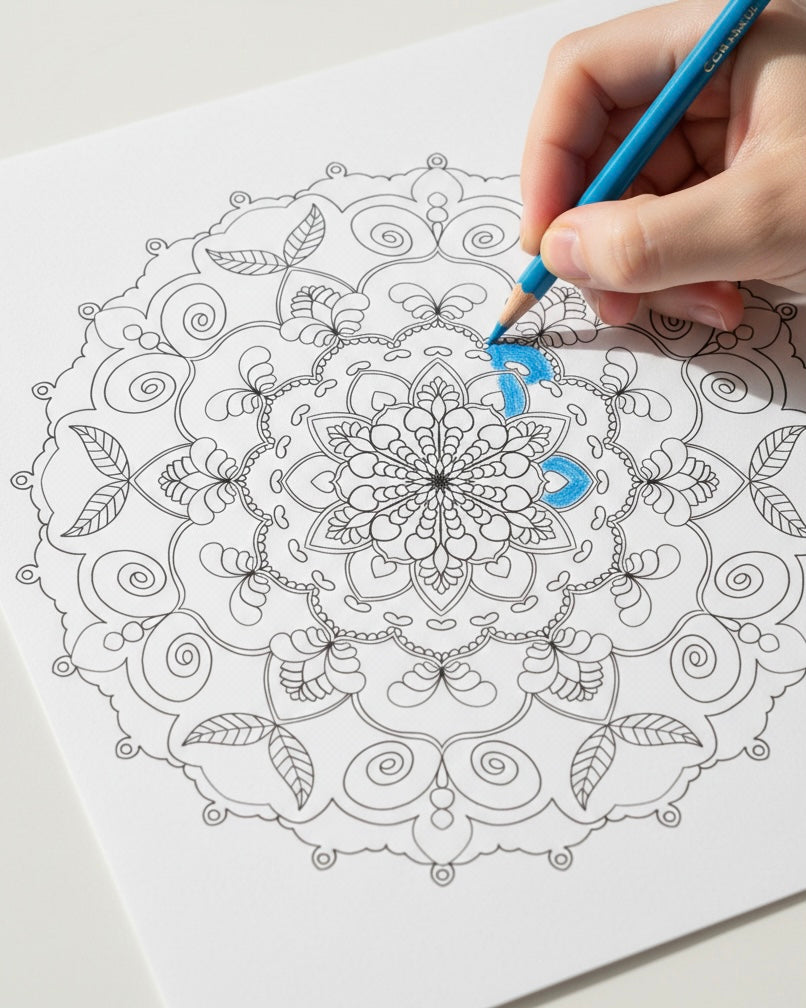 Therapeutische Mandala-Malvorlagen – 16 druckbare PDF-Designs