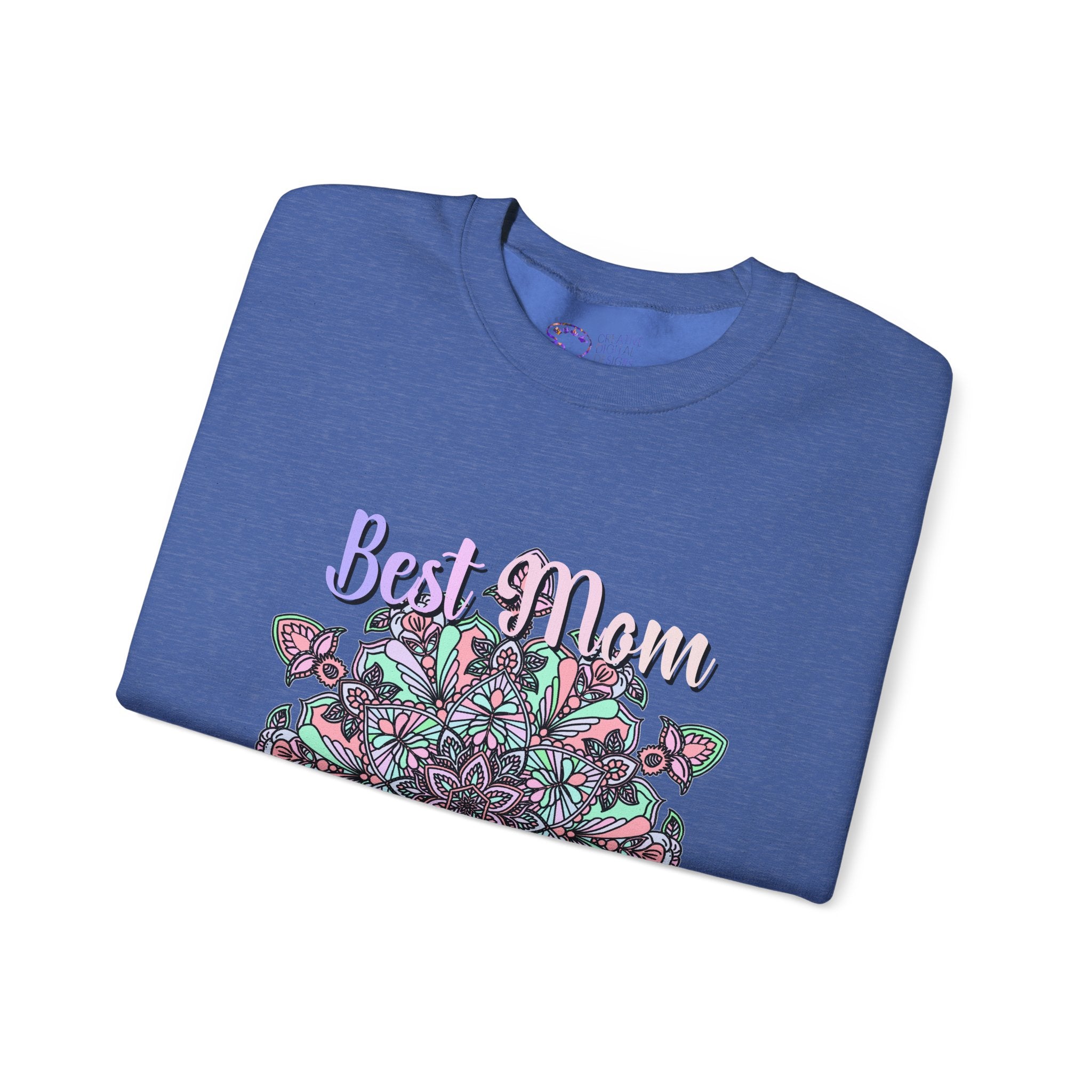 Mandala Design Sweatshirt in Soft Pink and Lavender for Moms