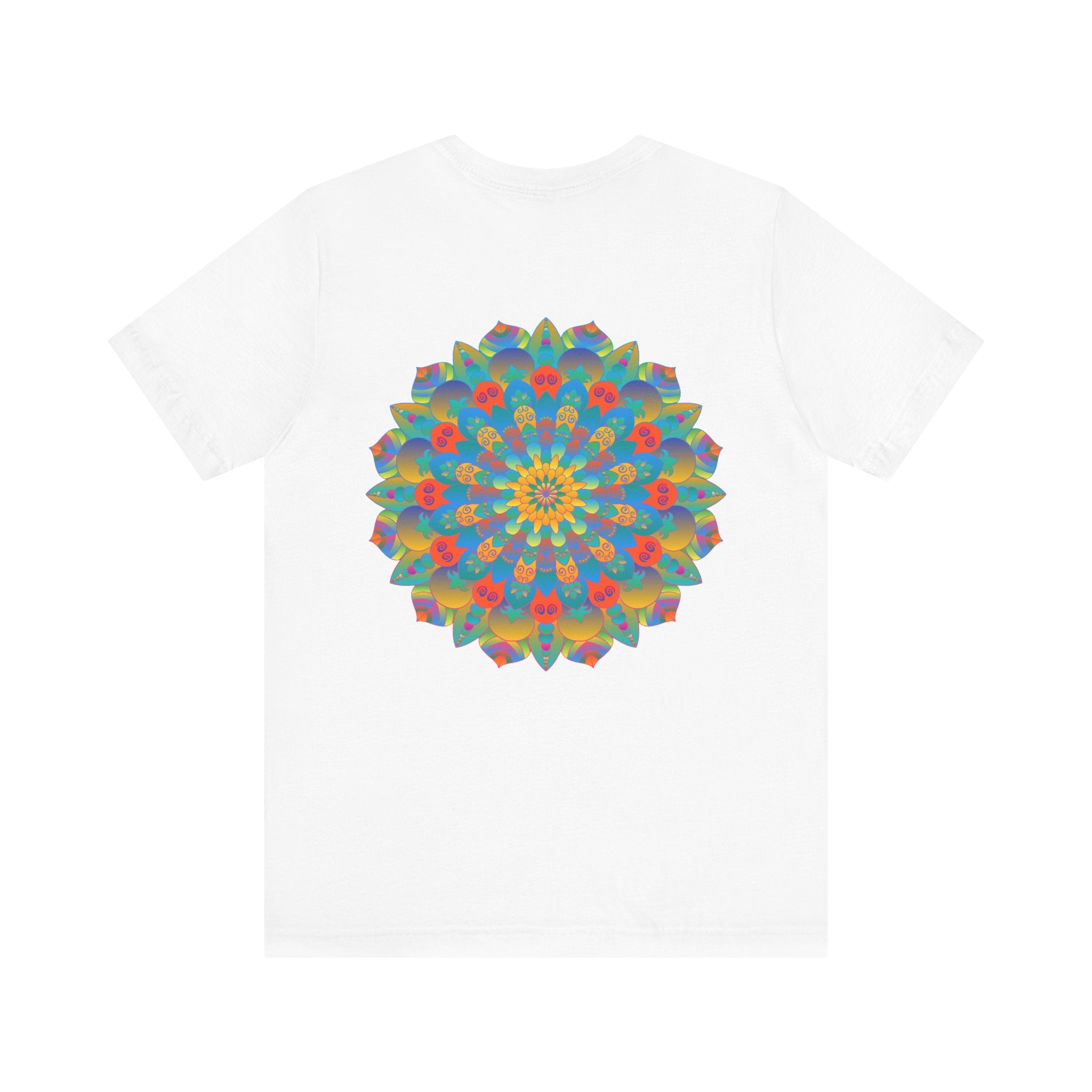 Unique and stunning mandala t-shirt with a spiritual peace message