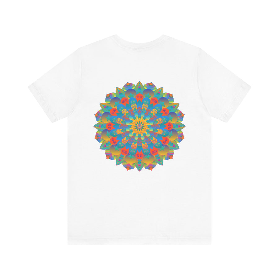 Unique and stunning mandala t-shirt with a spiritual peace message