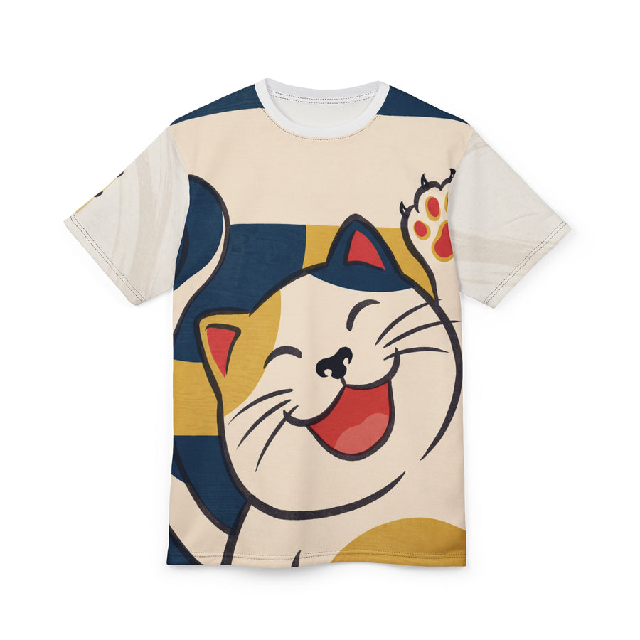 Lachende Katze Ukiyo-e Tee