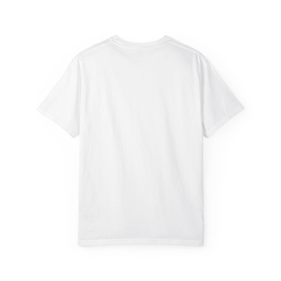 T-Shirt — Minimal Art Cat at Door Graphic Tee