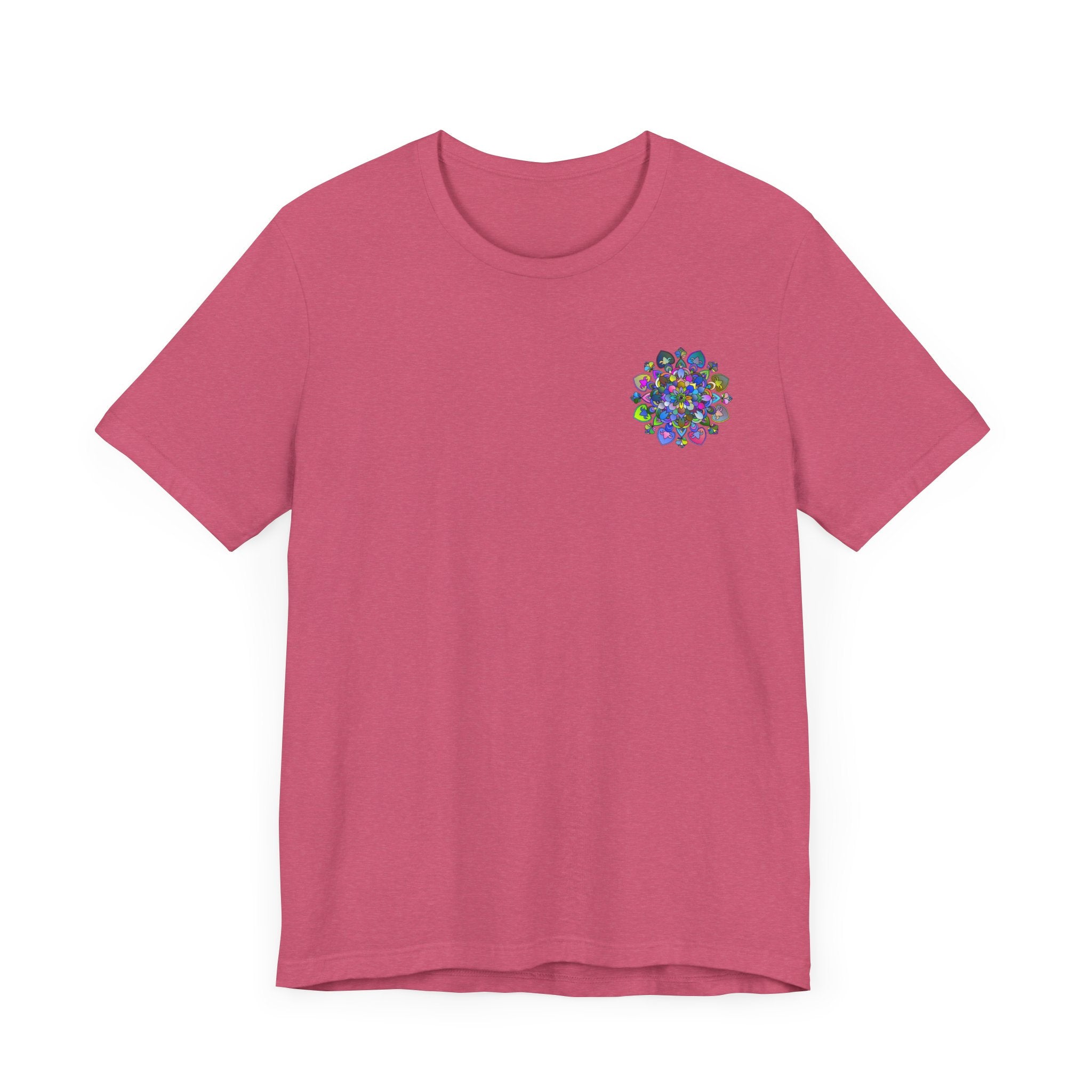 Colorful and vibrant tee with spiritual mandala design