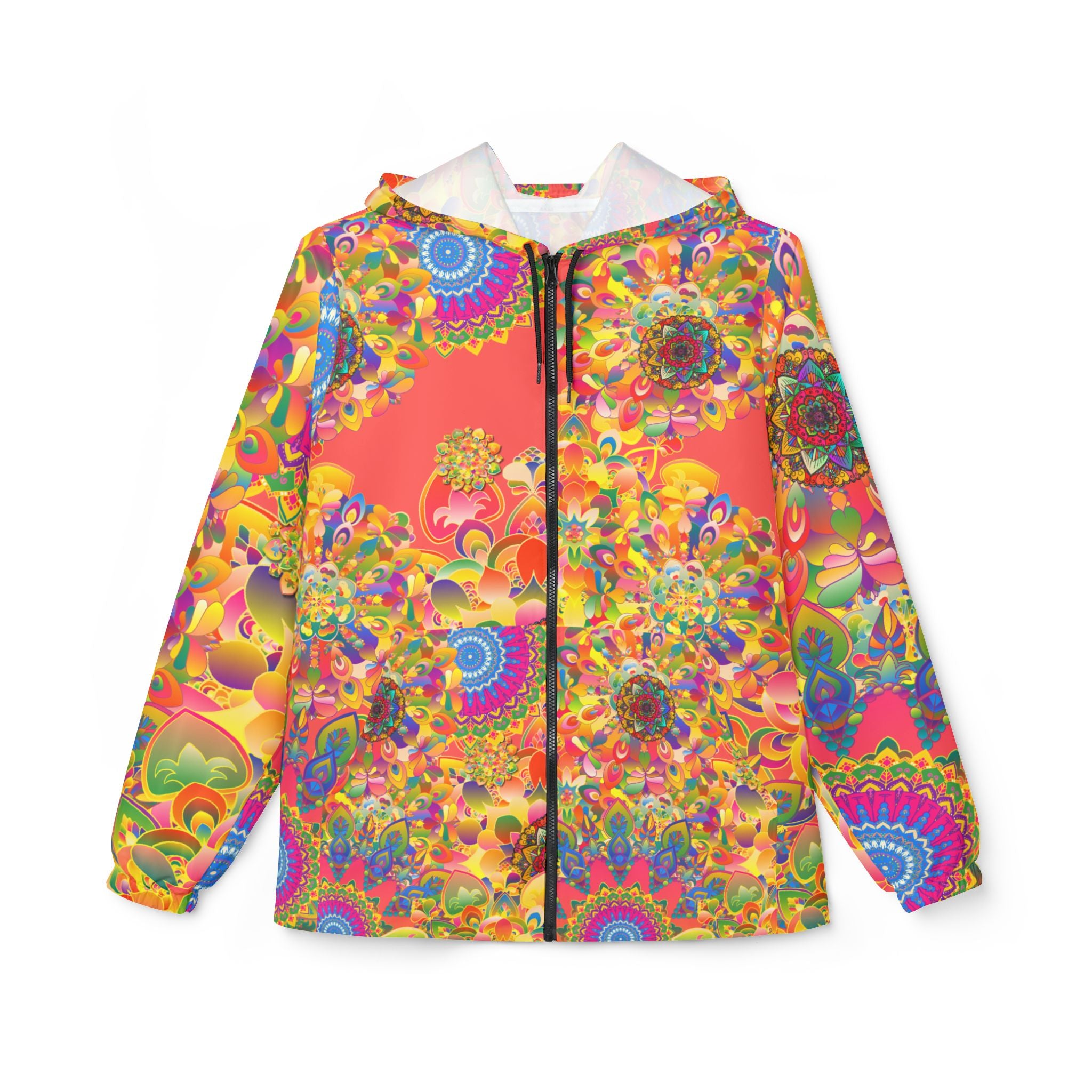 Psychedelic Floral Mandala Windbreaker Jacket
