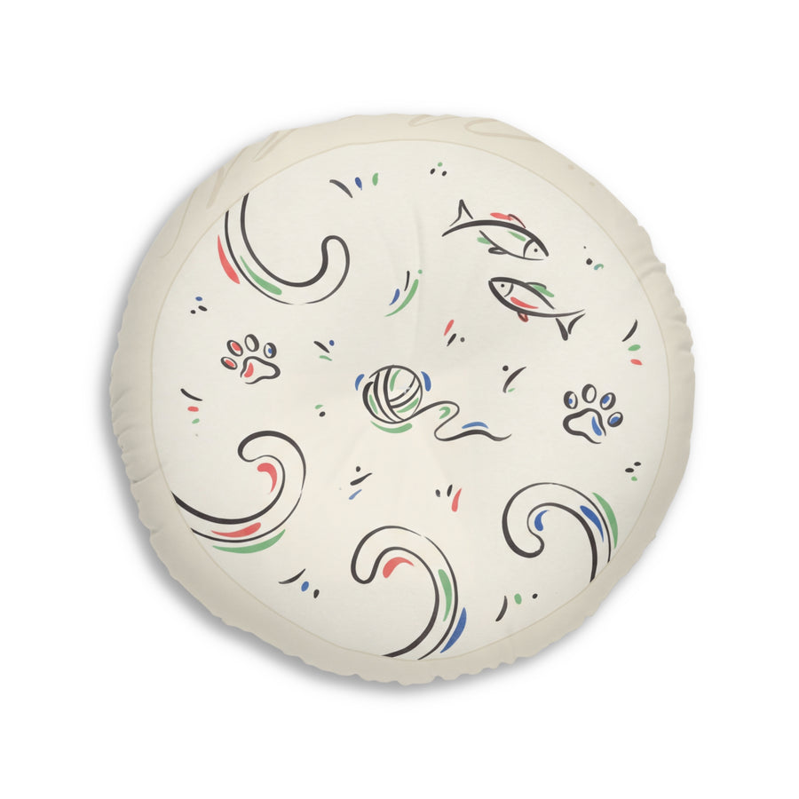Cozy Crescent Cat Floor Pillow