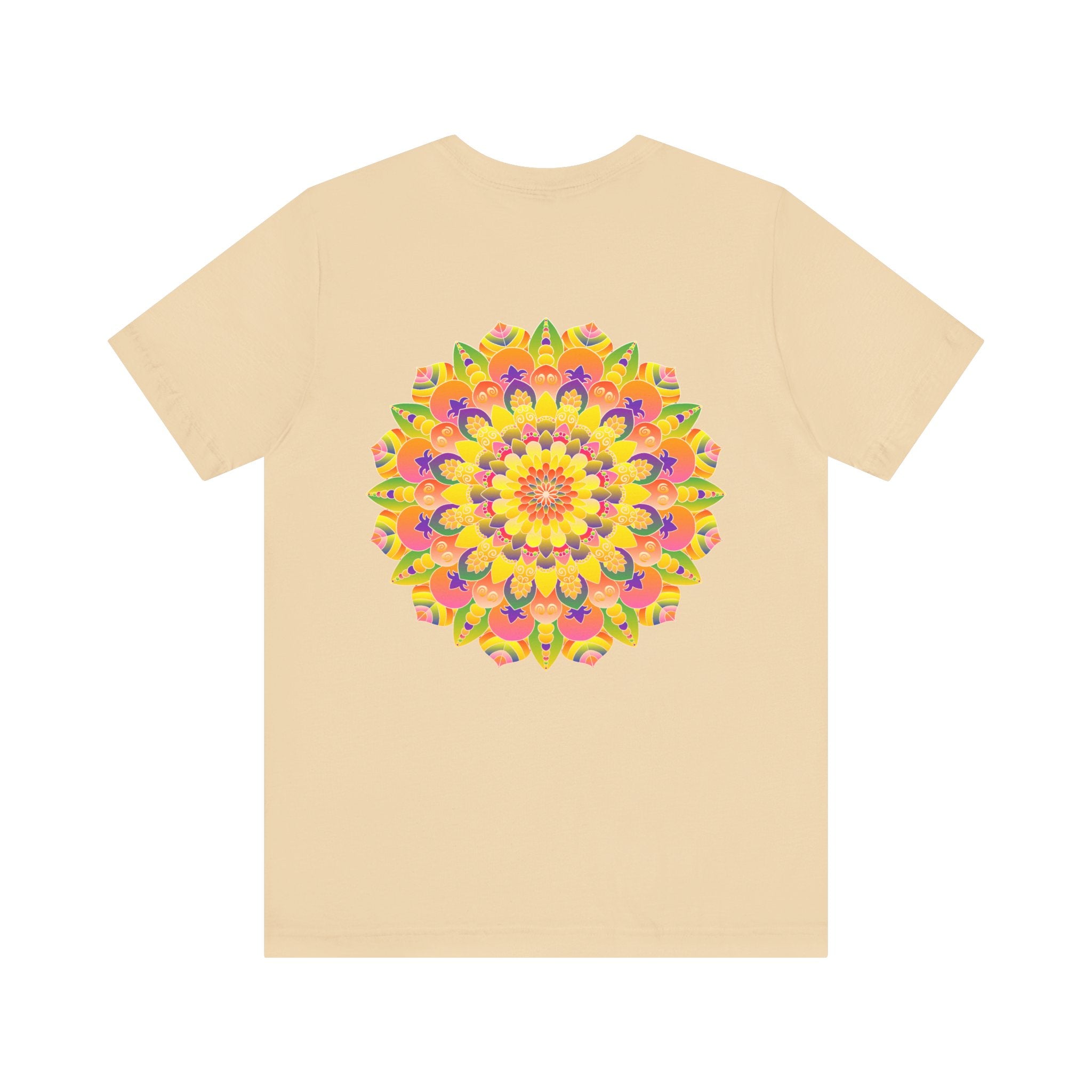 Colorful and intricate Vibrant Mandala Tee featuring a symbol of Peace & Harmony