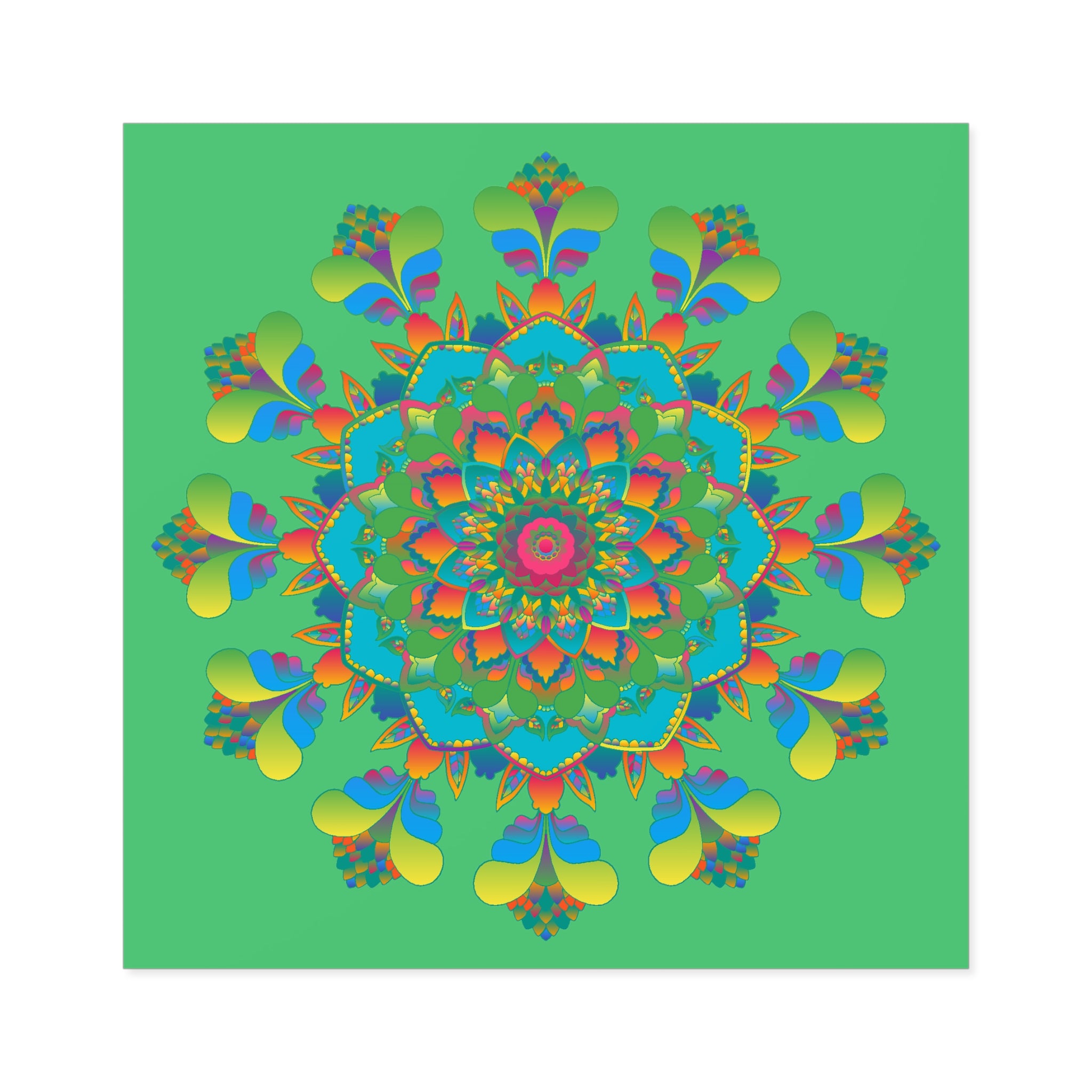 Quadratische Mandala-Laminieraufkleber