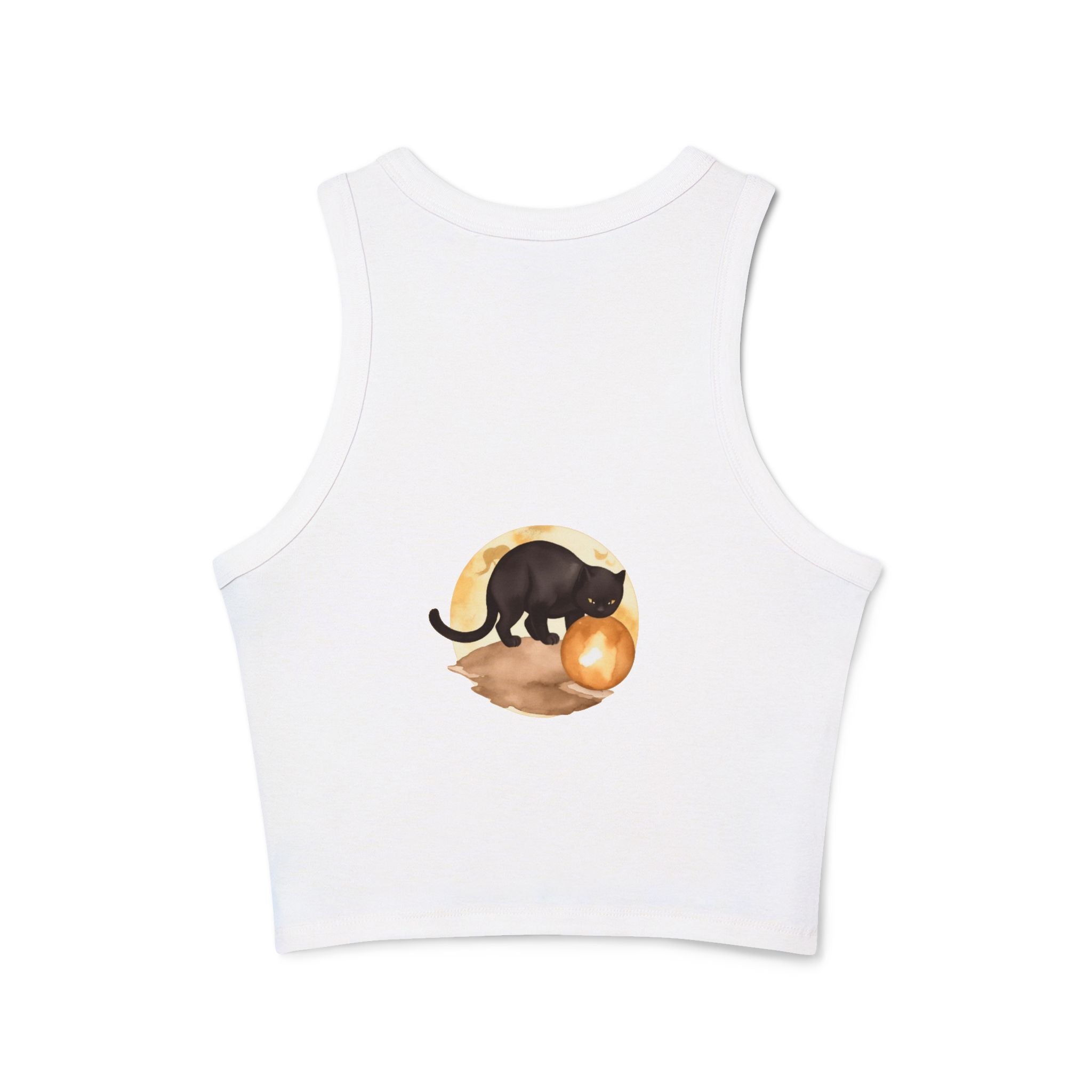 Black Cat Moon Racerback Tank Top designed for both comfort and style