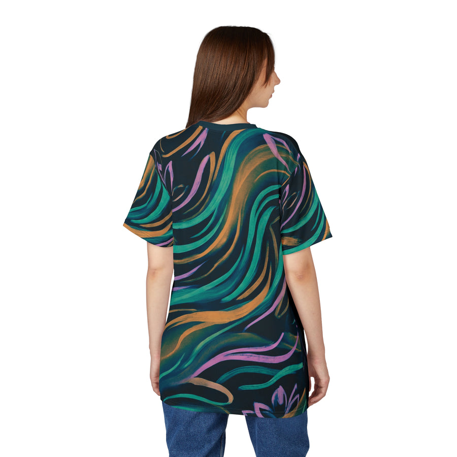 Sacred Cat Calligraphic Tee - Minimalist Spiritual Shirt