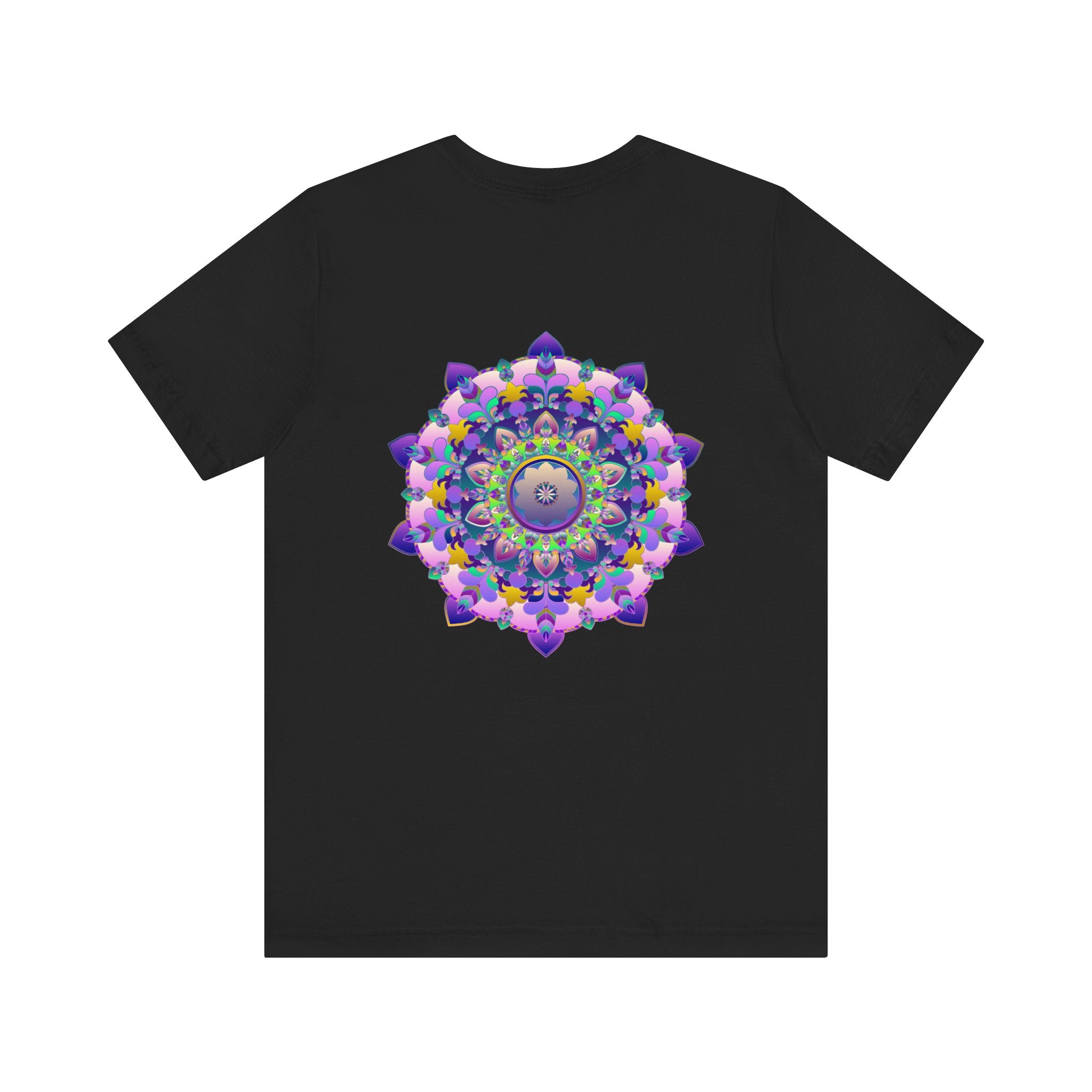 Vibrant mandala t-shirt featuring intricate spiritual design for peace and harmony