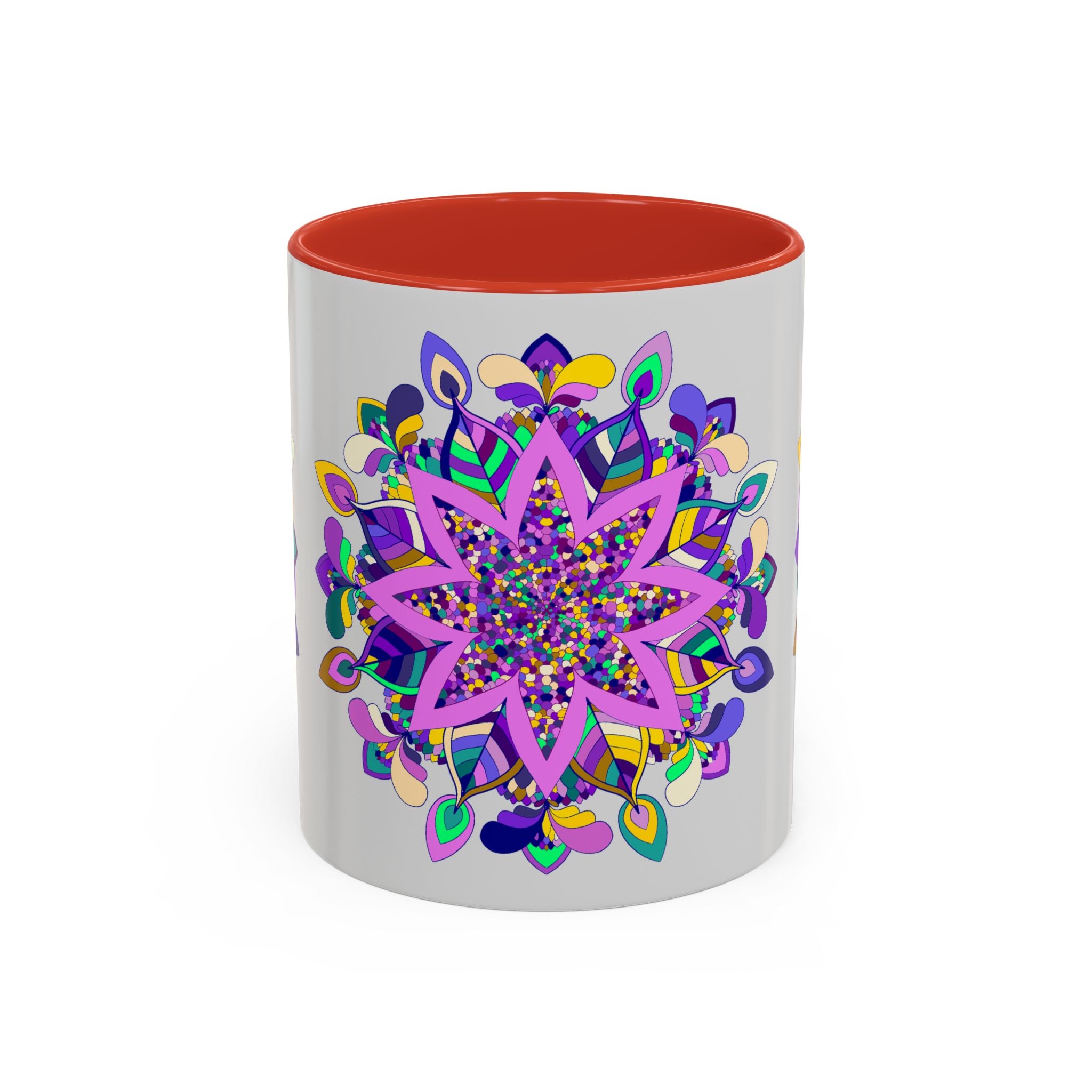 Stunning Mug with Mandala Design on Light Grey Background
