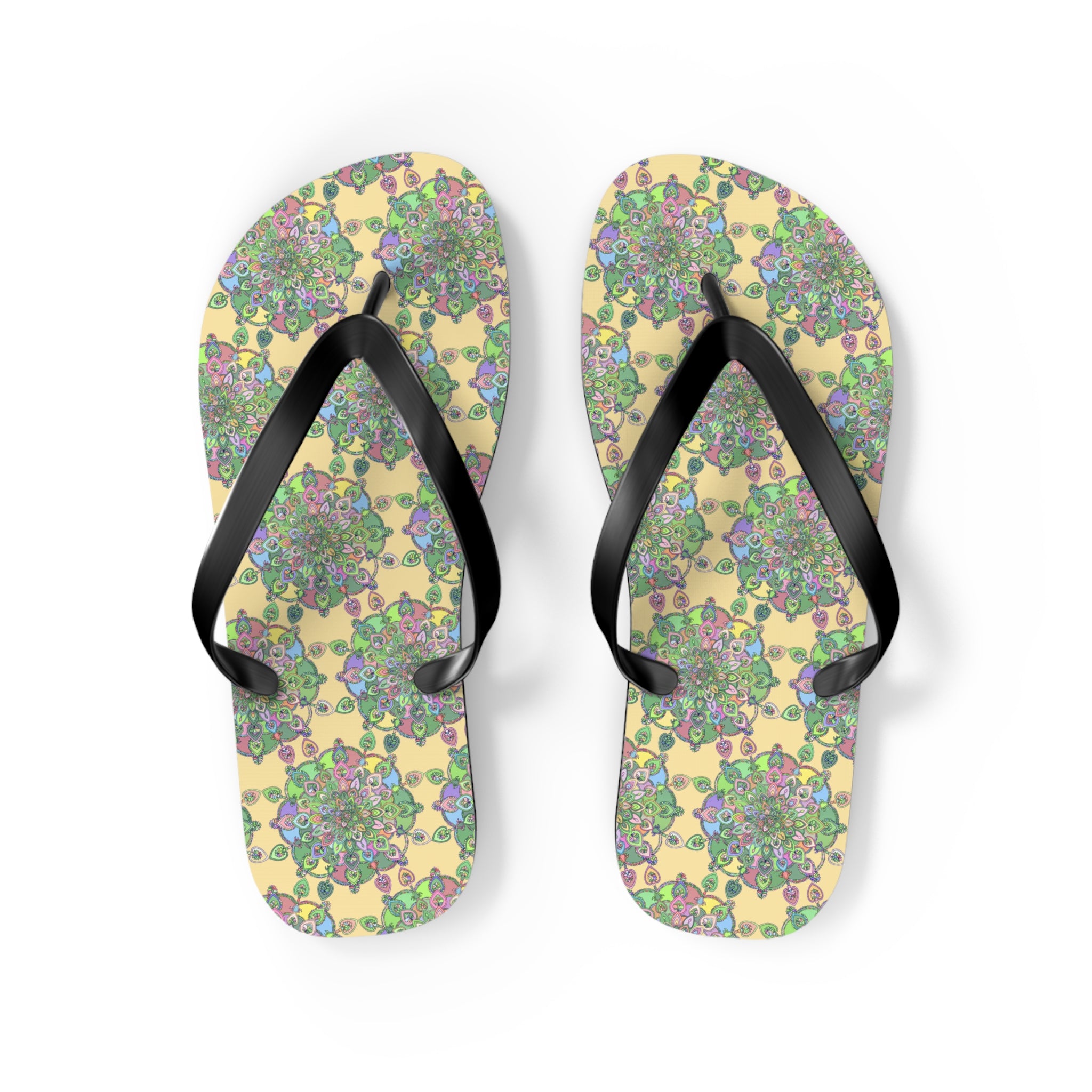 Colorful Floral Flip Flops, Summer Beach Footwear, Casual Sandals, Gift for Vacation, Boho Style