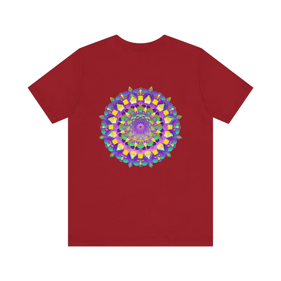 A vibrant mandala tee featuring intricate designs symbolizing spiritual peace and harmony for a serene and mindful look