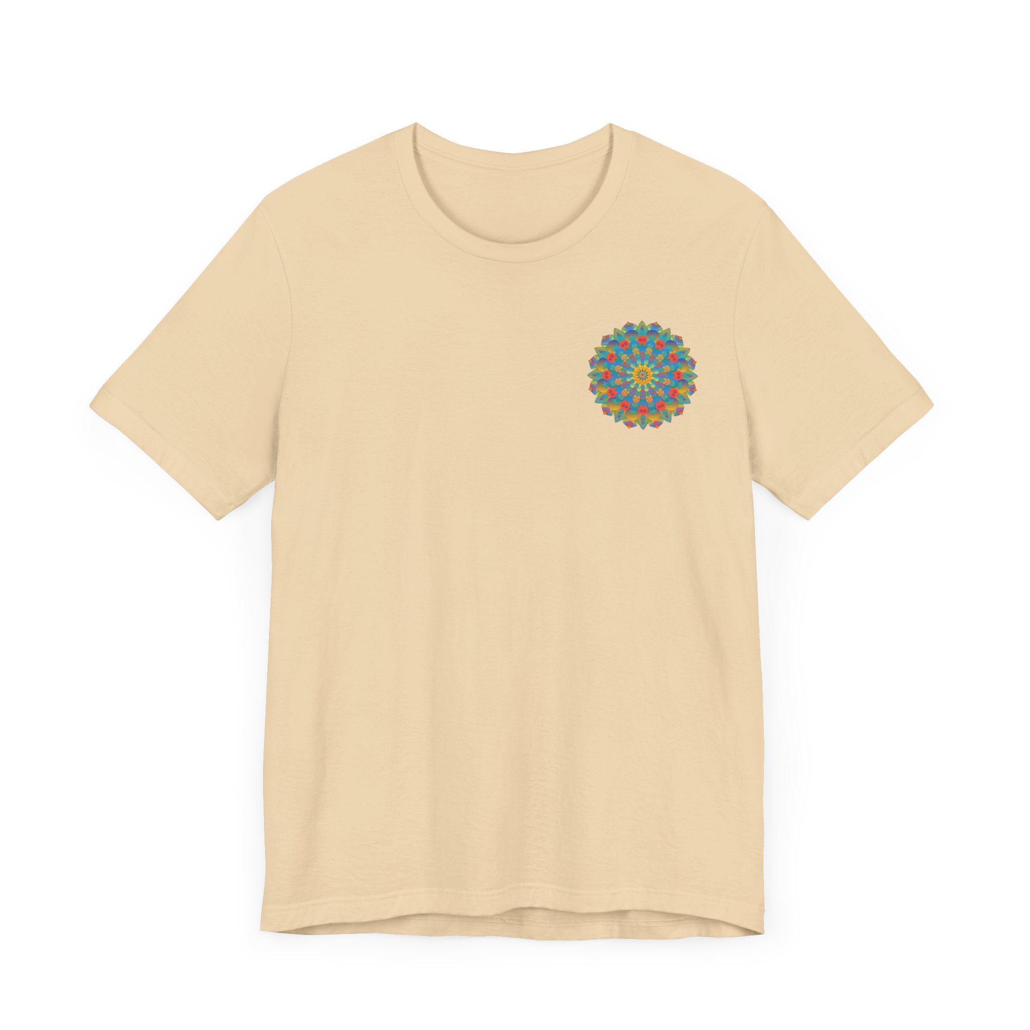 Colorful and unique mandala t-shirt representing spiritual peace