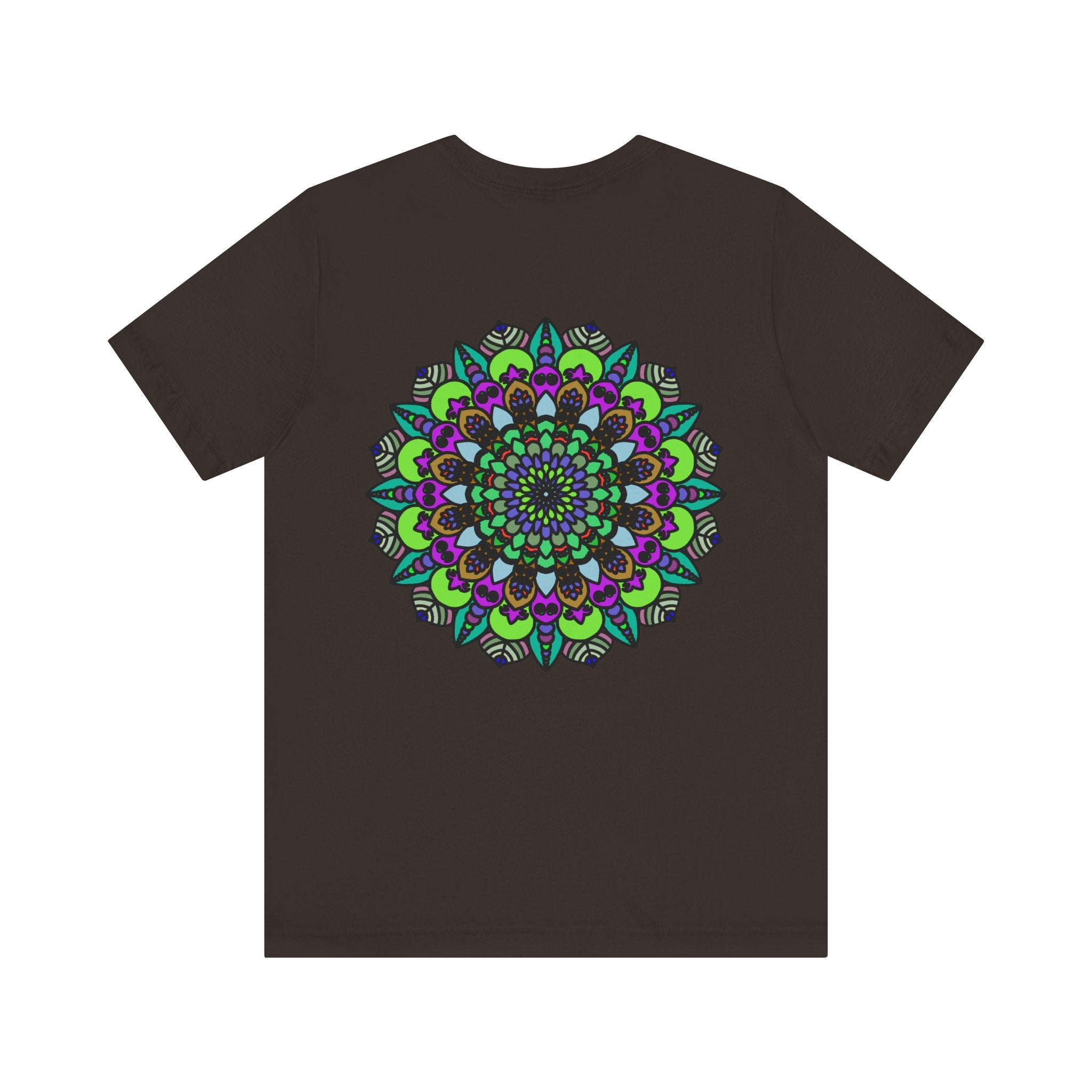 Beautiful black and white mandala peace tee promoting spiritual harmony and tranquility