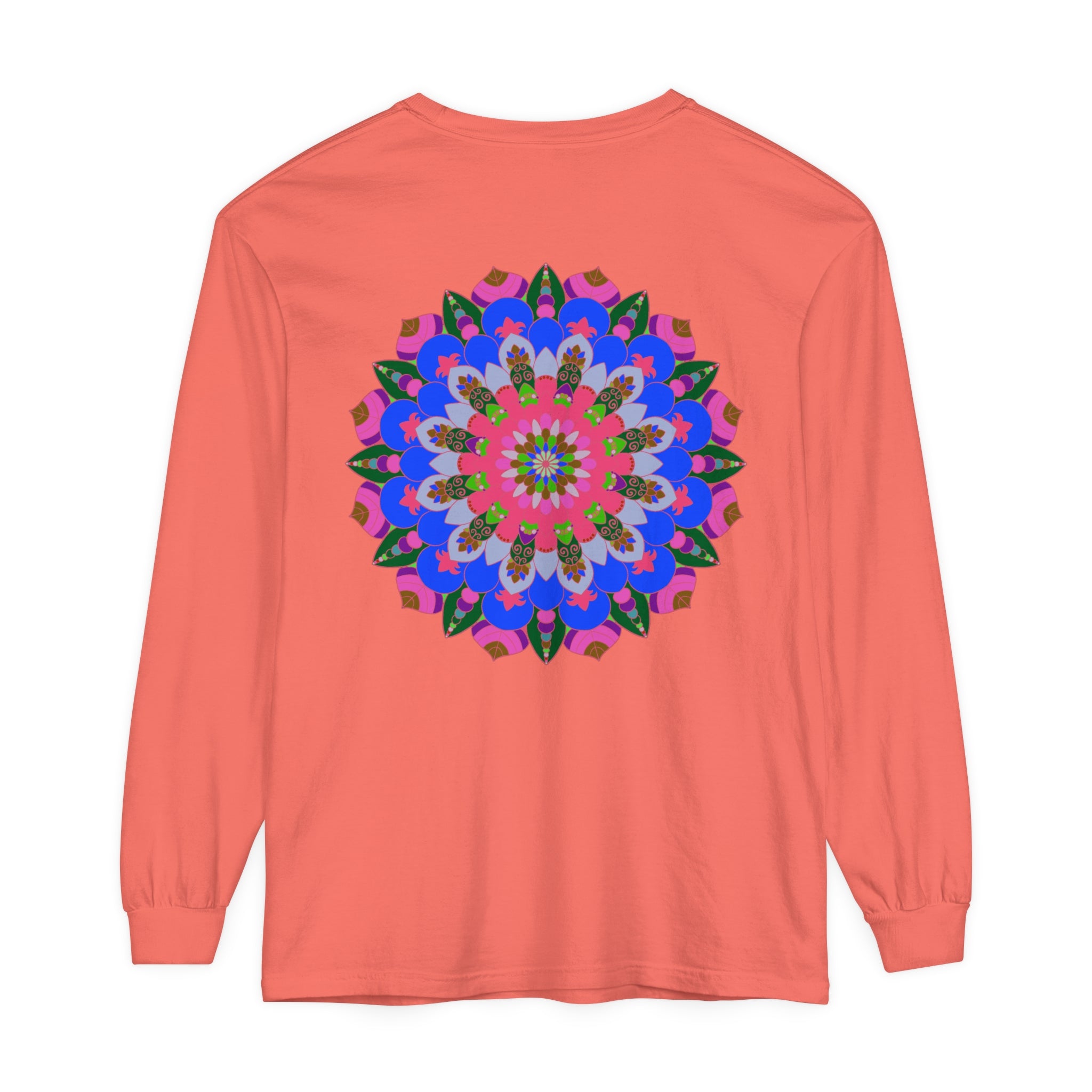 Colorful Mandala Long Sleeve T-Shirt in Artistic Style