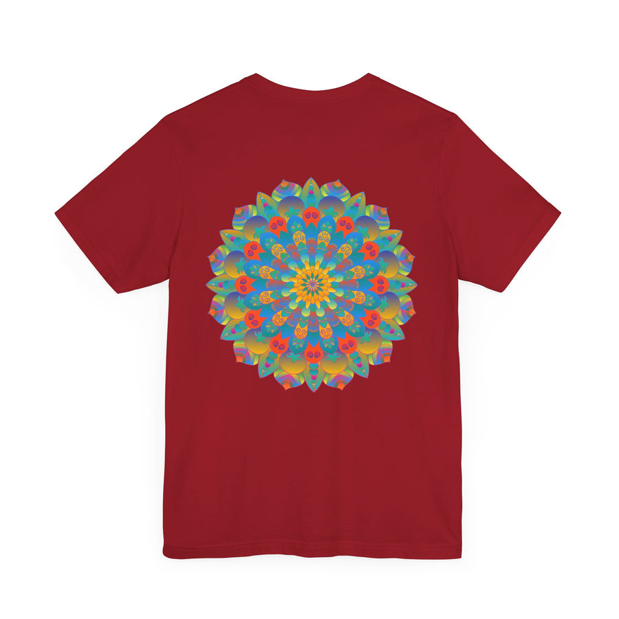 Intricate and colorful mandala t-shirt symbolizing spiritual peace