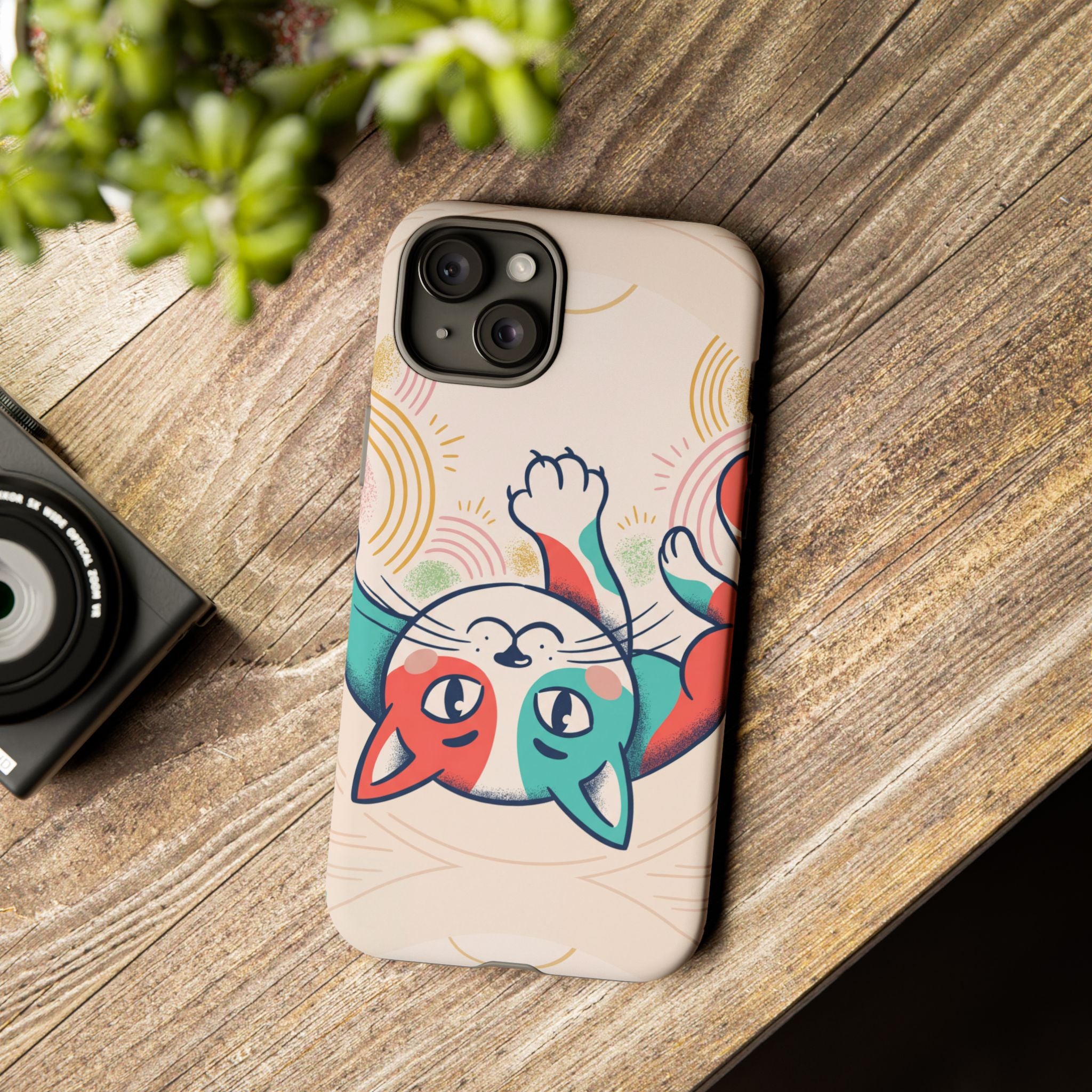 Phone Case — Cute Retro Calico Cat Protective Cover
