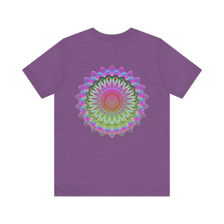 Vibrant Mandala Tee with colorful design representing spiritual peace and harmony for a peaceful and harmonious lifestyle