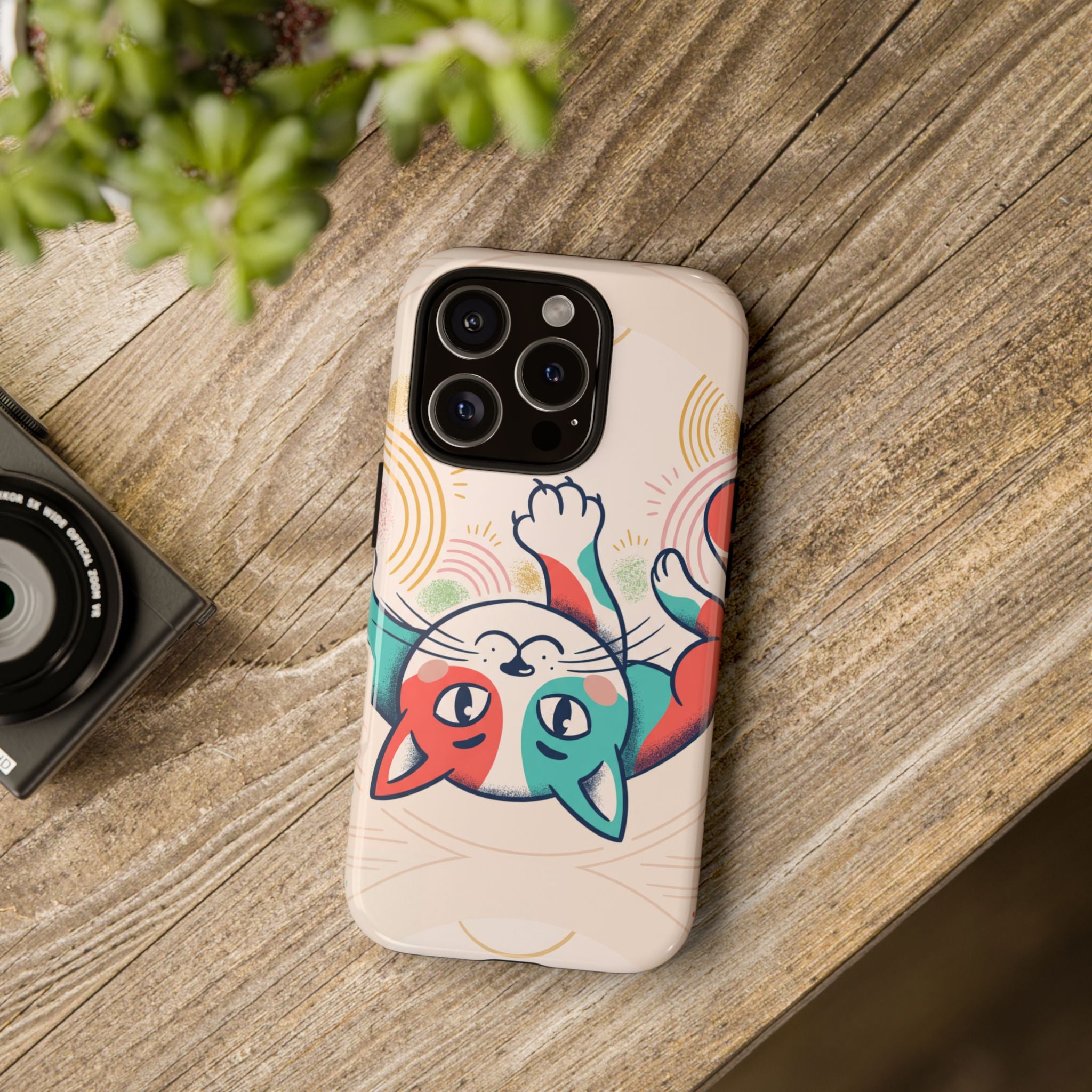 Phone Case — Cute Retro Calico Cat Protective Cover