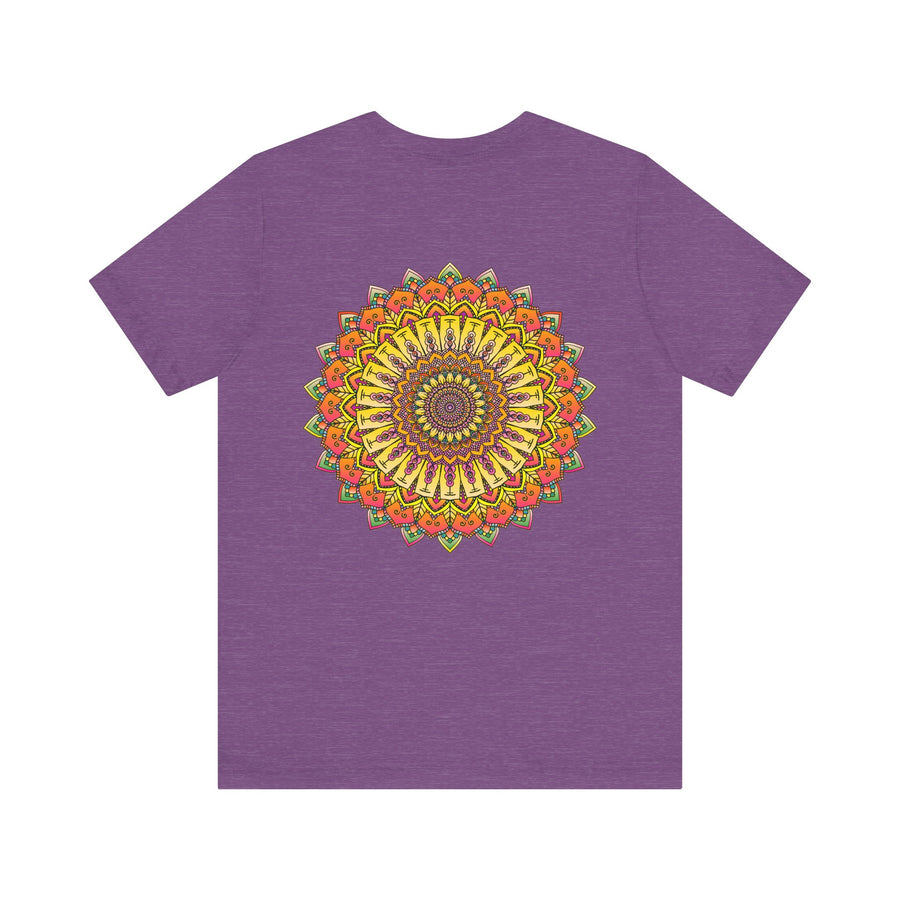 Vibrant Mandala Tee featuring intricate design symbolizing peace, harmony, and tranquility