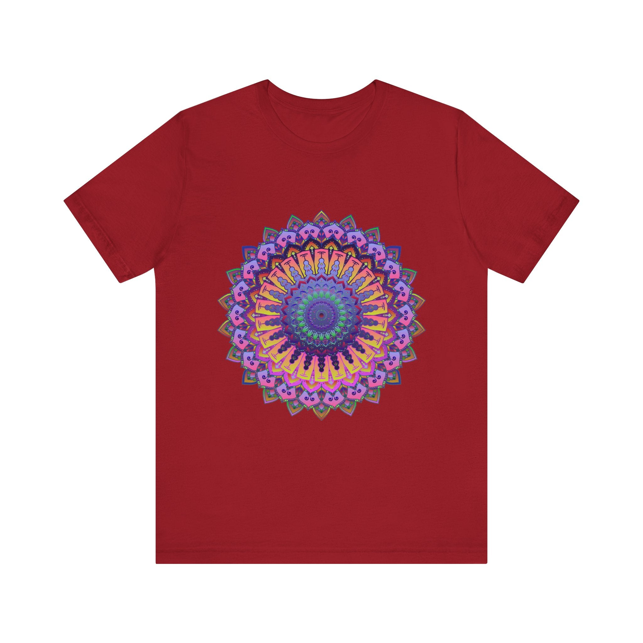 Vibrant and detailed mandala design tee for meditation and relaxation