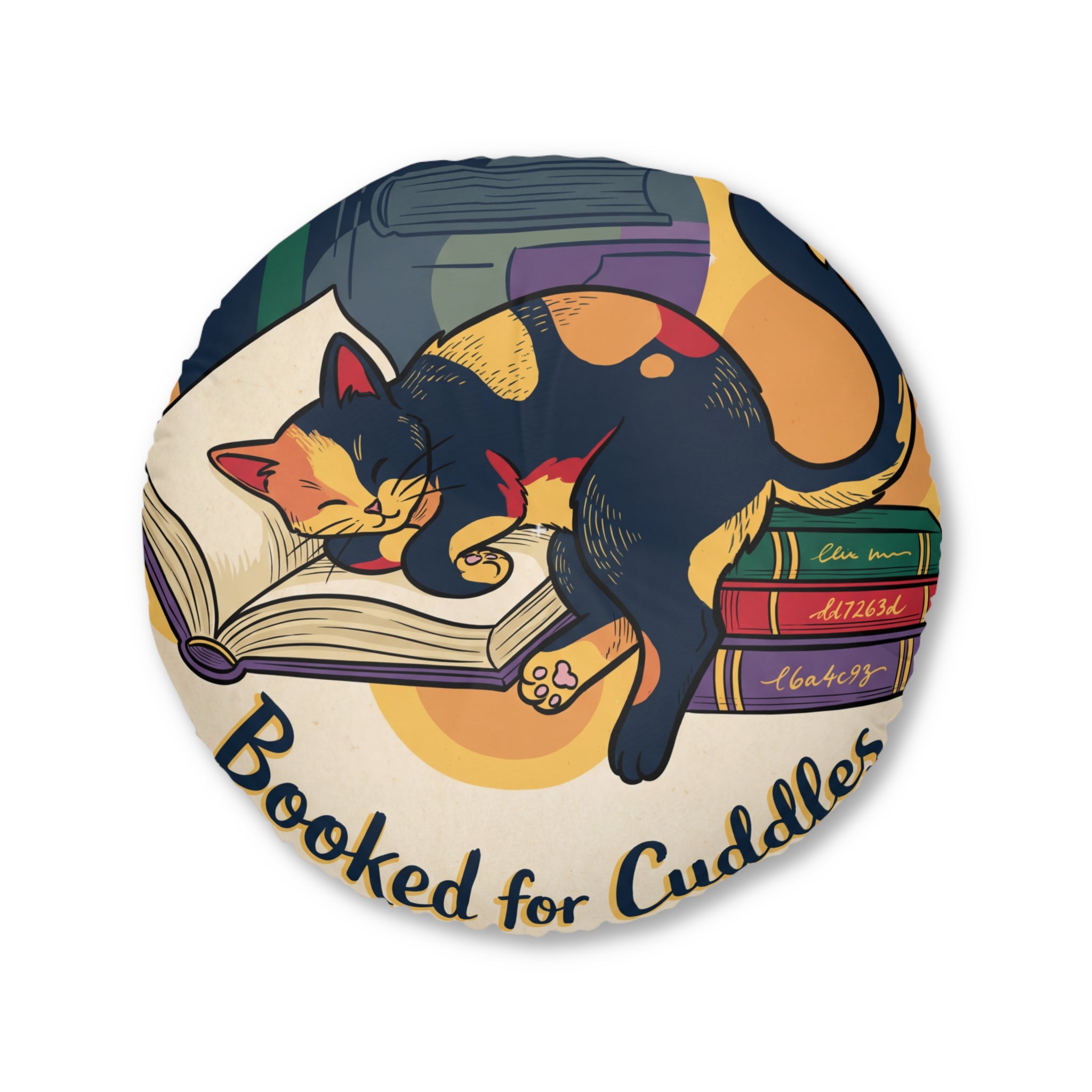 Dark Academia Cat Floor Pillow — Cozy Study Cushion