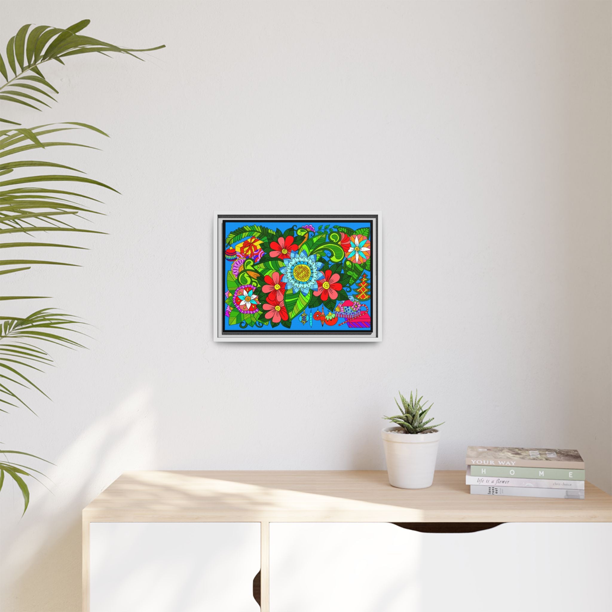 Floral Mandala Art Print With Lush Colors And Creative Energy