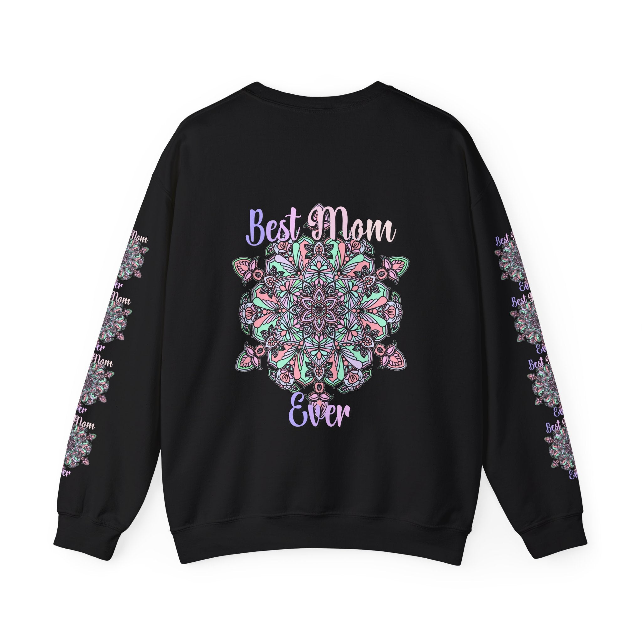 Mandala Design Sweatshirt in Soft Pink and Lavender for Moms