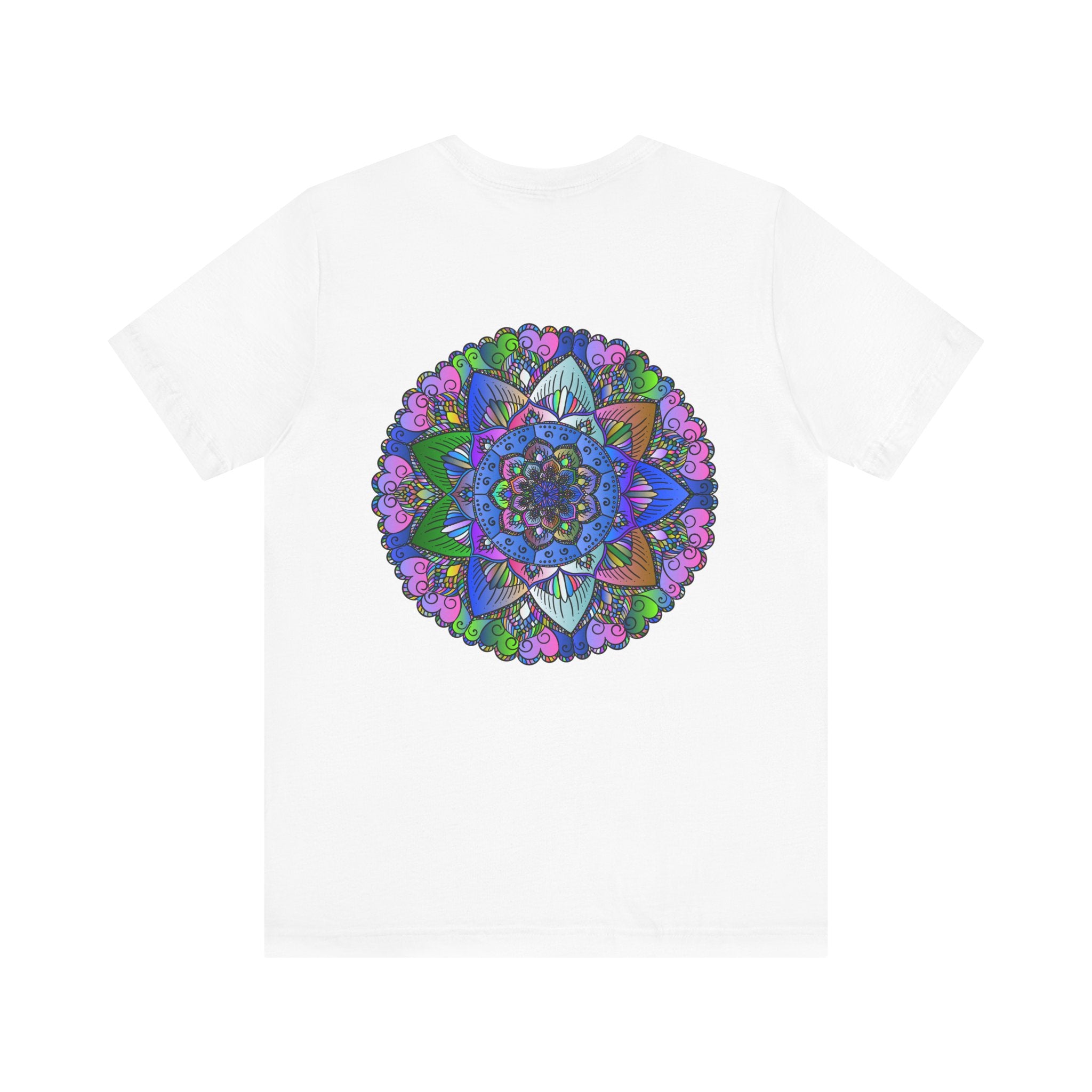 Vibrant Mandala T-Shirt featuring a spiritual peace design, perfect for spreading positive energy and embracing inner tranquility