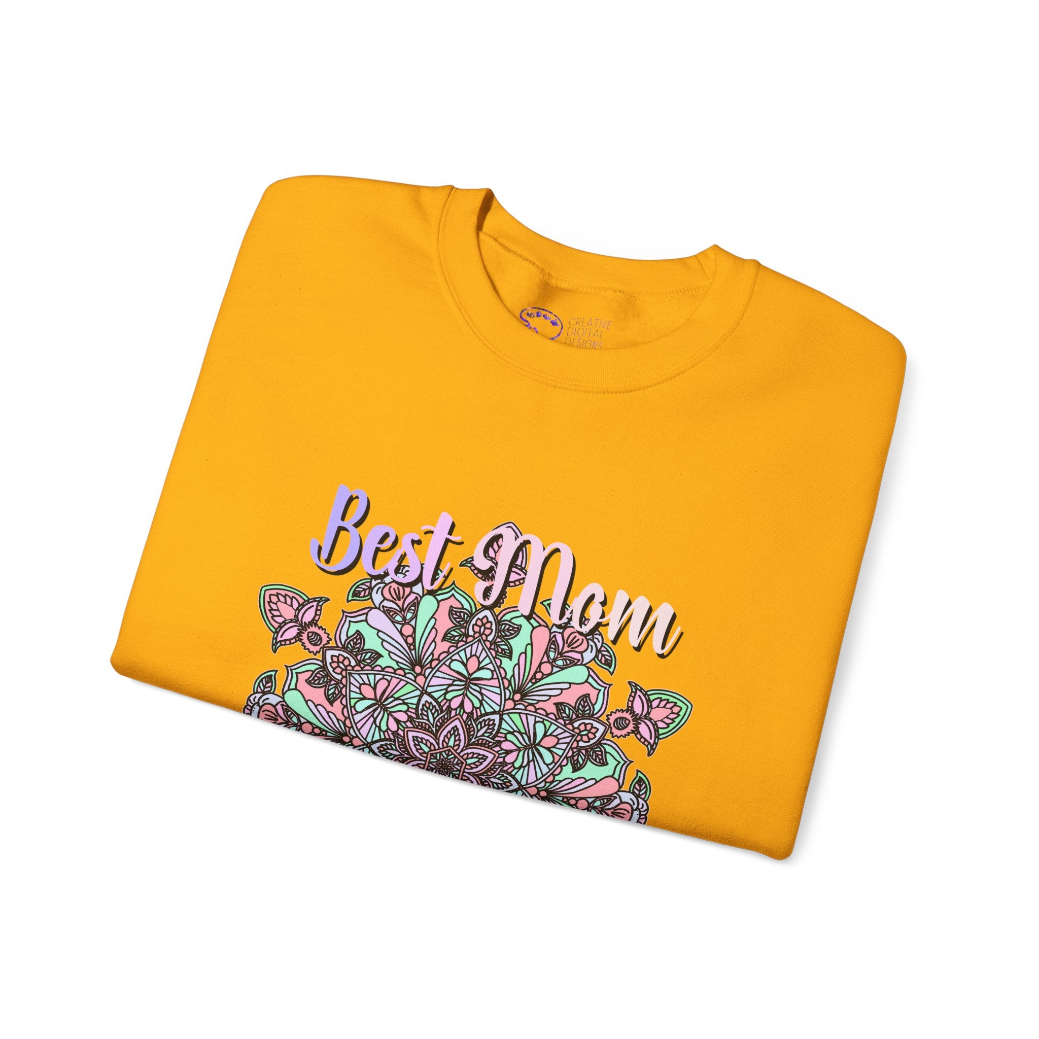 Mandala Design Sweatshirt in Soft Pink and Lavender for Moms