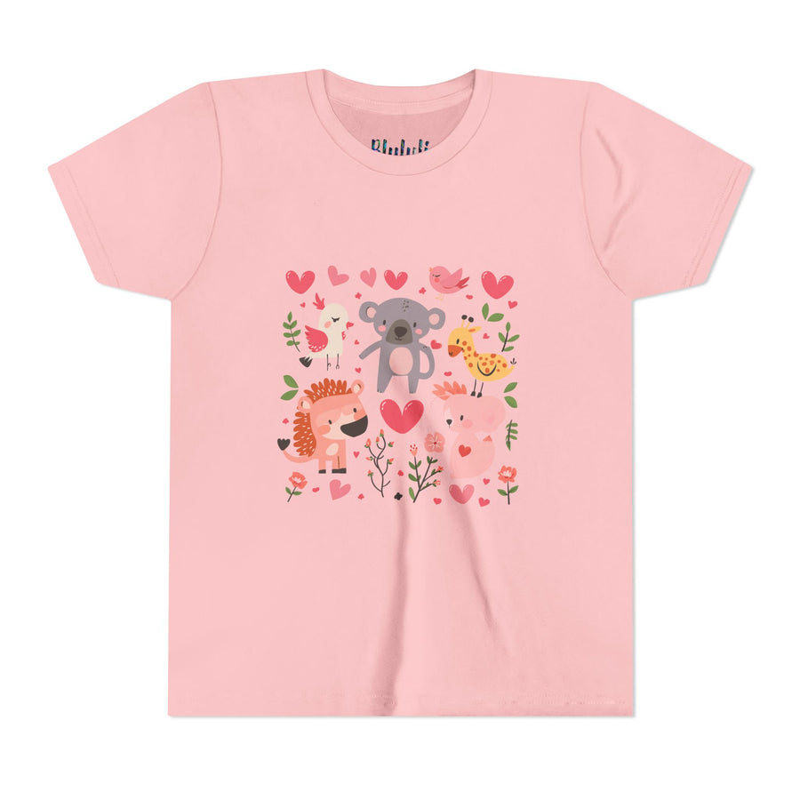 Adorable Animal Love Youth Tee, Cute Kids Shirt, Animal Graphic Tee, Children's Gift, Birthday or Holiday Outfit