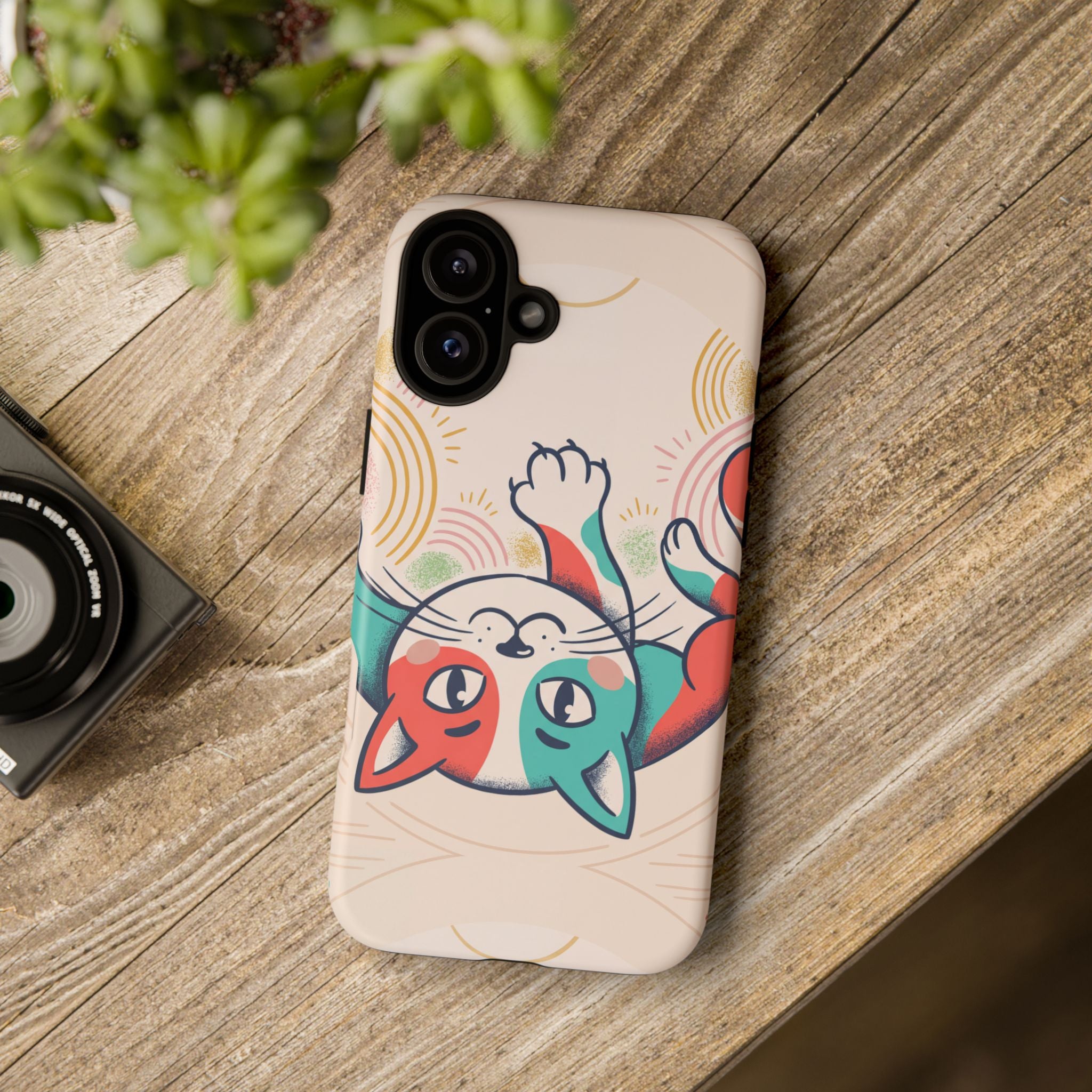 Phone Case — Cute Retro Calico Cat Protective Cover
