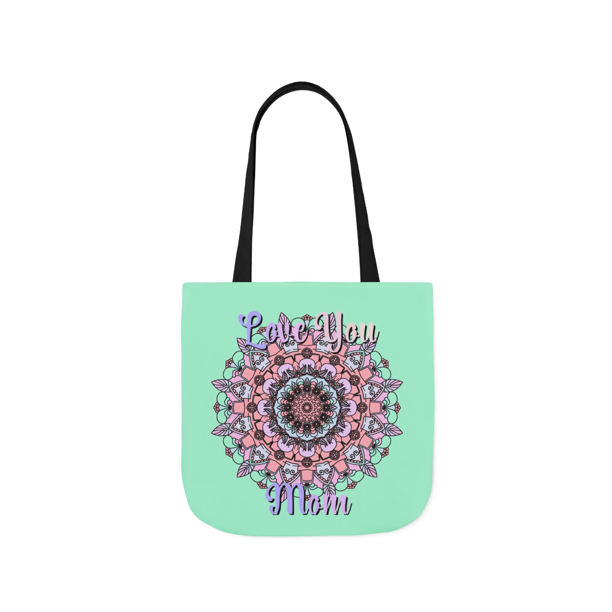 Mandala 'Love You Mom' Canvas Tote — Floral Mother's Day Gift Bag