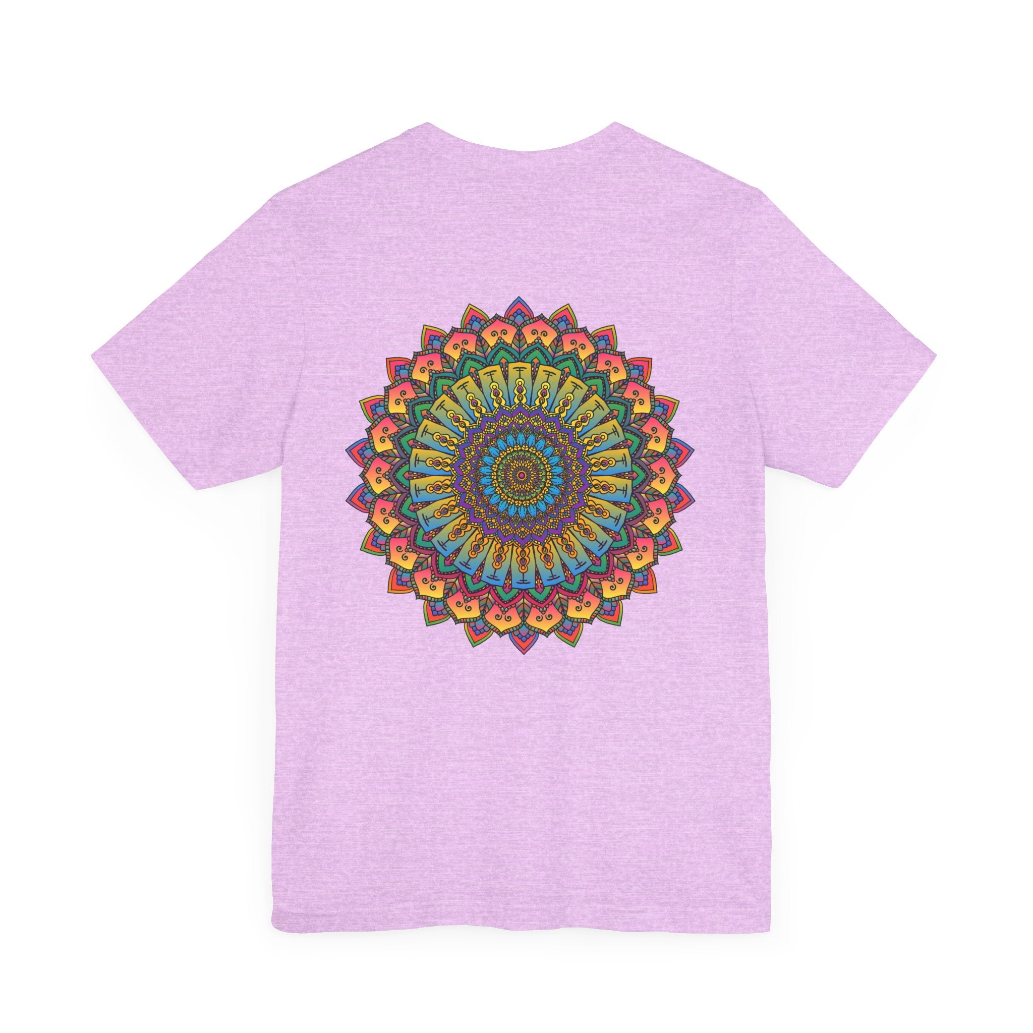 Vibrant Mandala Tee featuring intricate spiritual design for peace and harmony