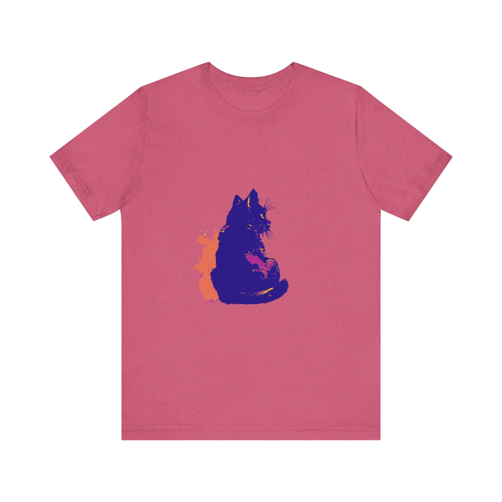 Eye-catching Black Cat Mystery T-Shirt with Cool and Fun Graphic Print