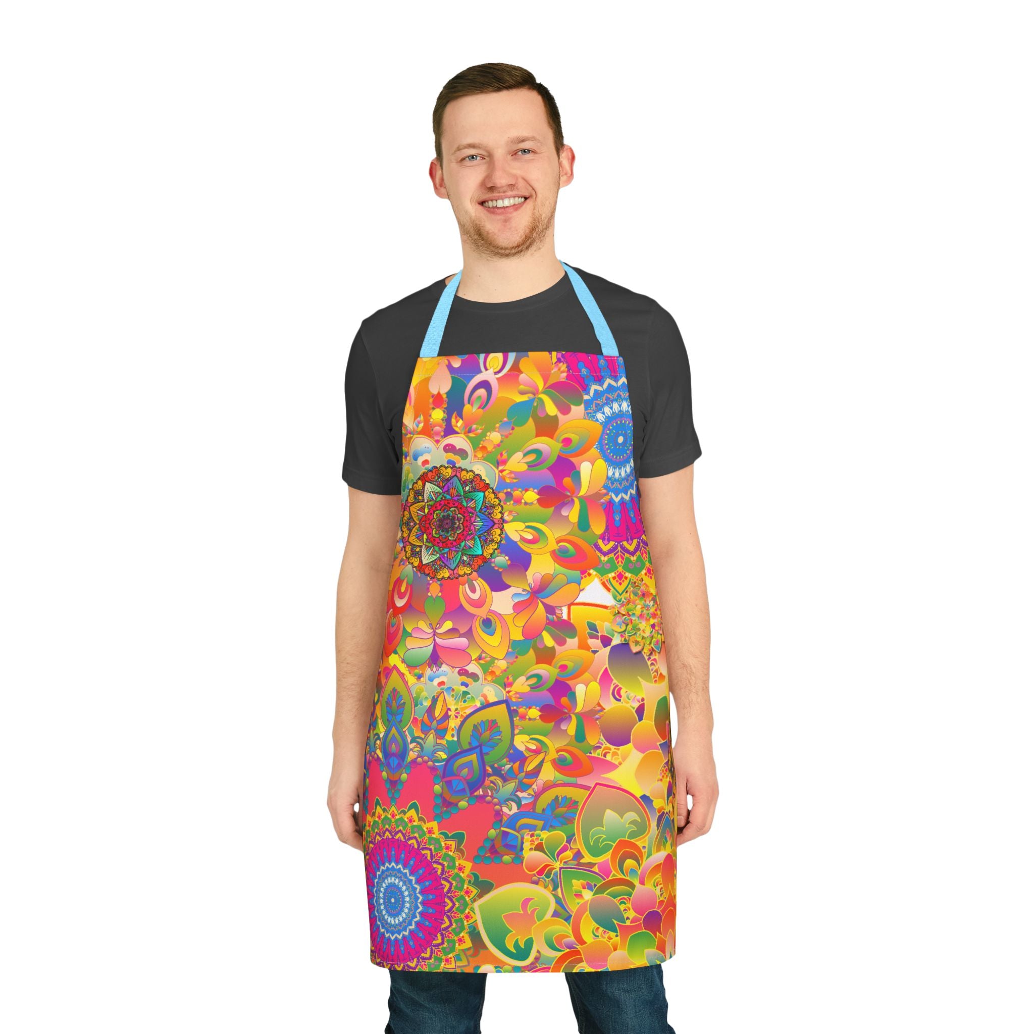 Psychedelic Floral Mandala Apron