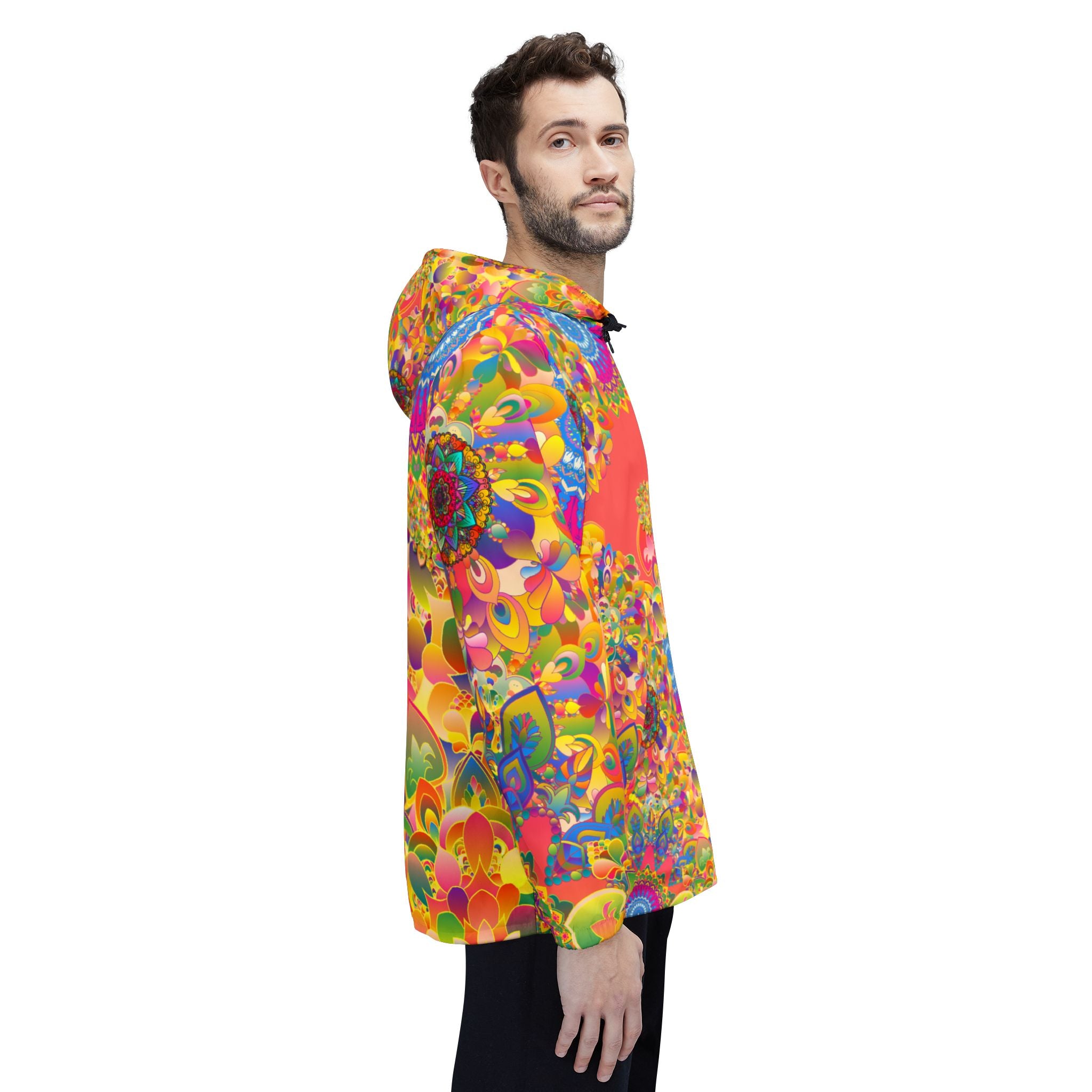 Psychedelic Floral Mandala Windbreaker Jacket